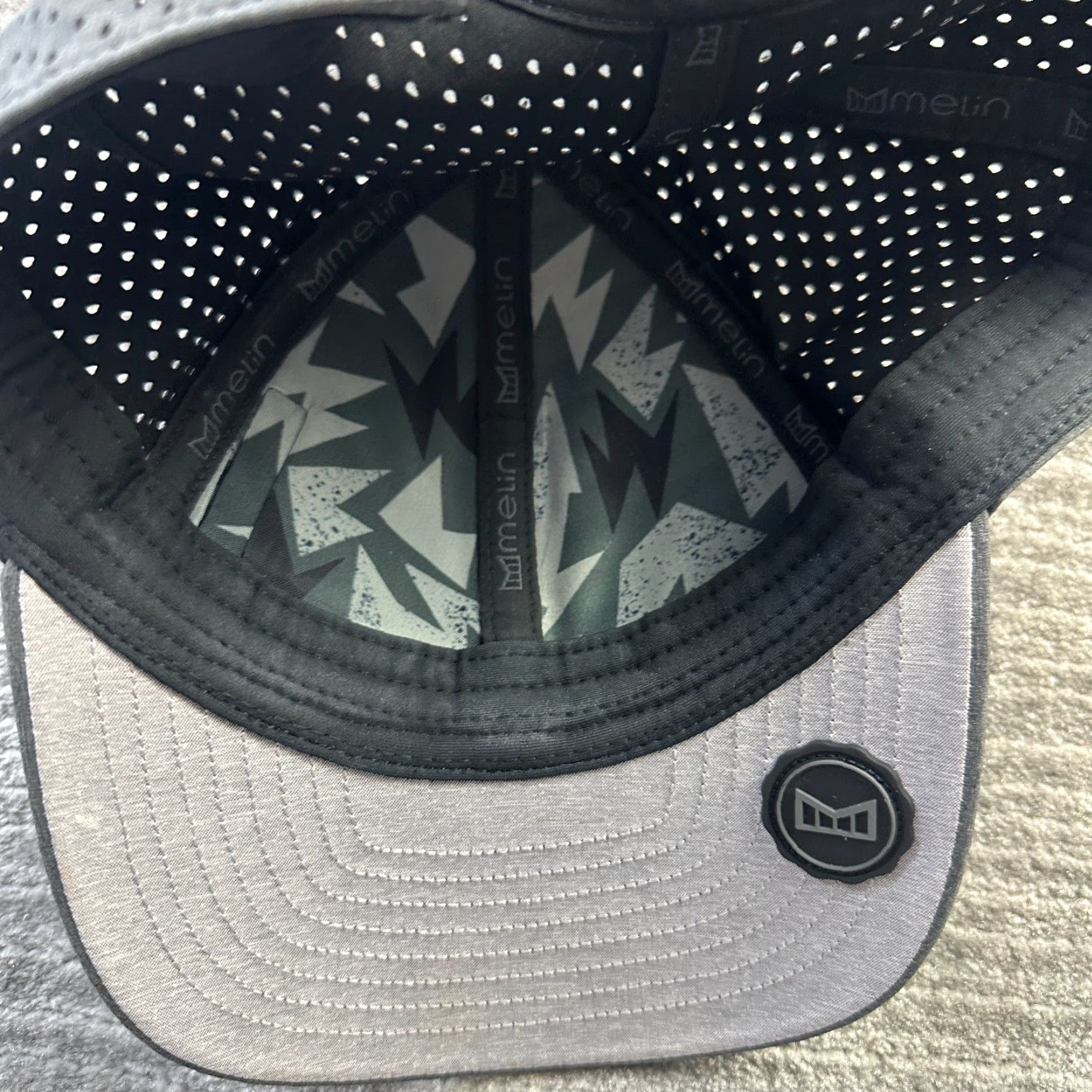 melin Melin Hat Cap Mens Adjustable Gray Classic Strap Back A Game Hydro Baseball Cap Size ONE SIZE - 5 Thumbnail