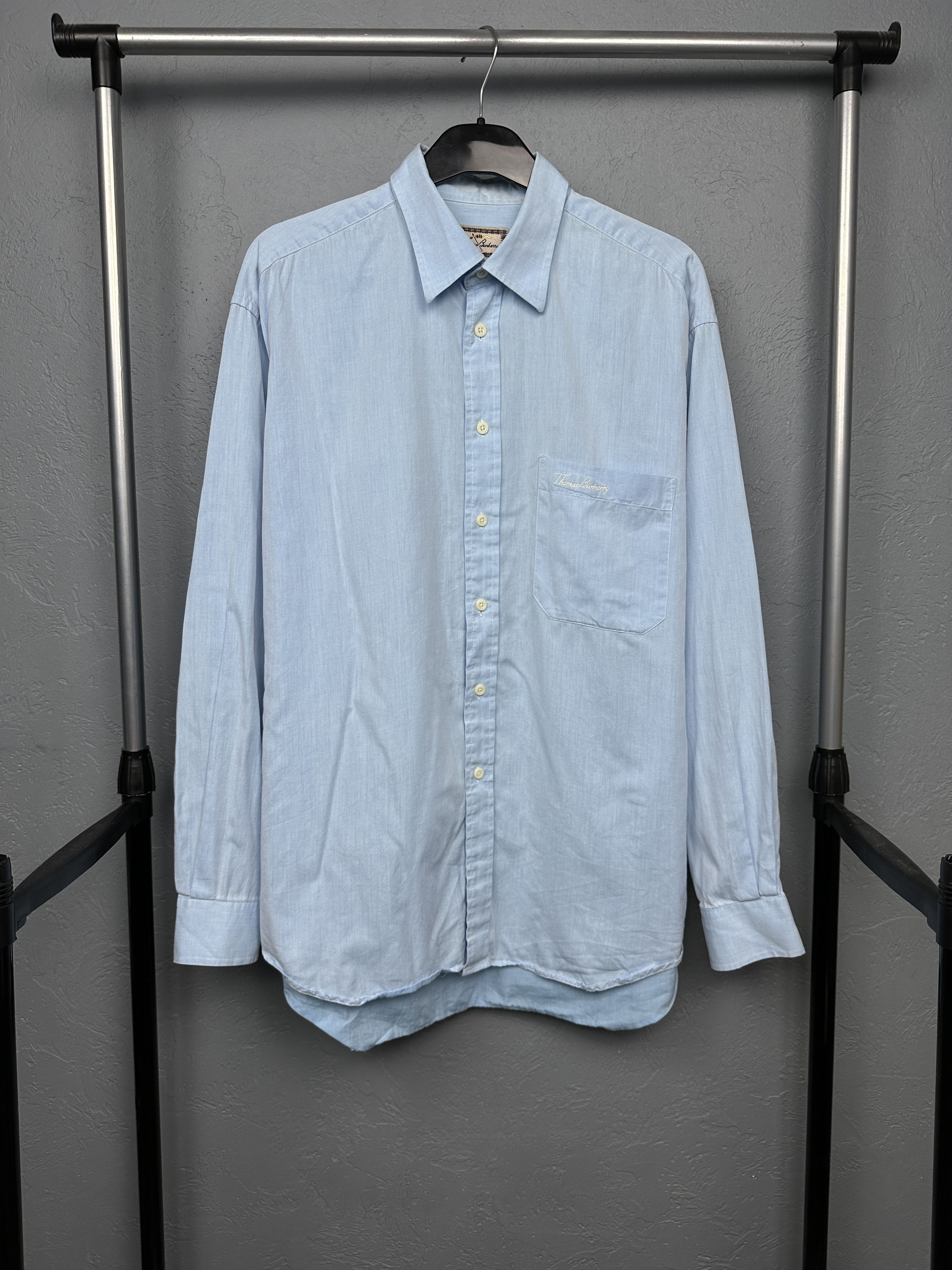 Burberry Thomas Burberry Mens Long Sleeve Shirt Size US XL / EU 56 / 4 - 1 Thumbnail