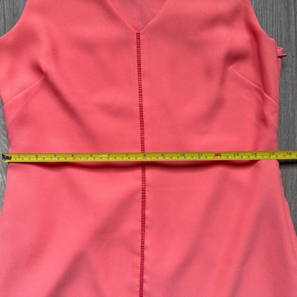 Banana Republic Banana Republic Orange Pink Dress V-Neck Sleeveless Size XS / US 0-2 / IT 36-38 - 6 Thumbnail