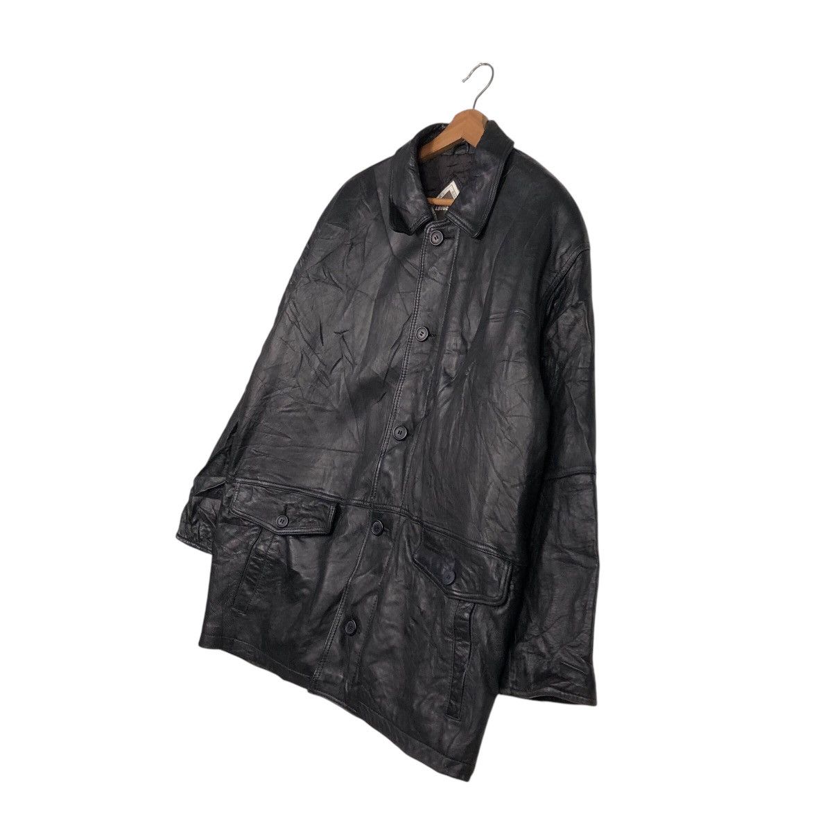 📌Vintage Biker Genuine Leather Jacket Lmogees Multi Pocket