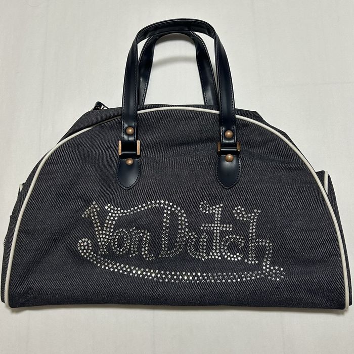 Von Dutch Von Dutch Denim Rhinestone Boston Bag | Grailed