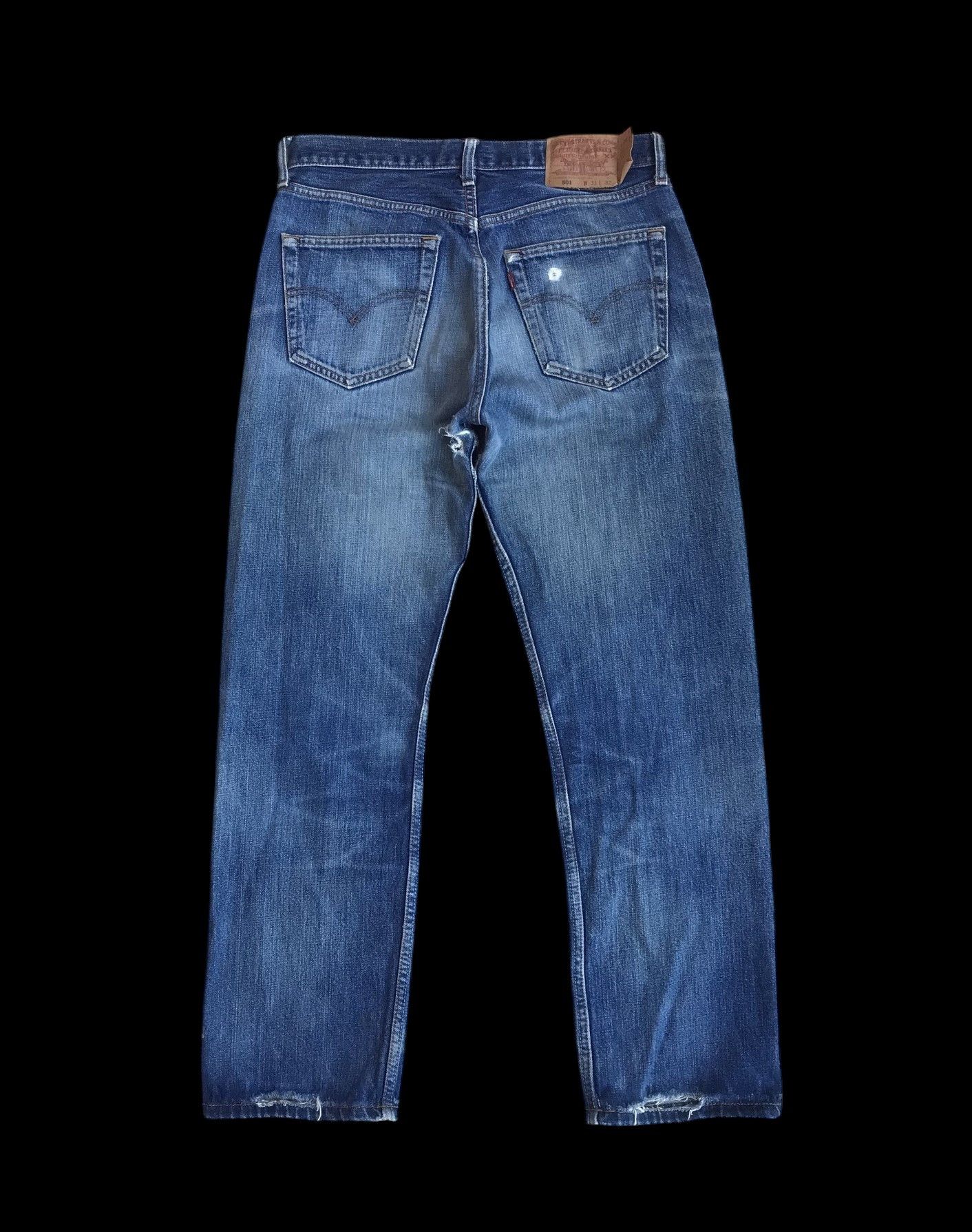 Levi's Vintage Levis 501 distressed ripped bluewash japan W30x28.5 Size US 30 / EU 46 - 11 Thumbnail