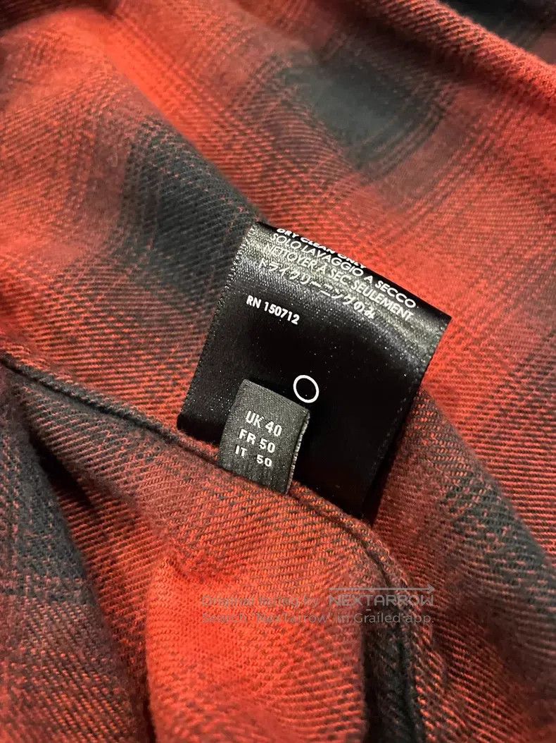 Amiri Amiri Size L Long-sleeved shirt with red check Size US L / EU 52-54 / 3 - 5 Thumbnail
