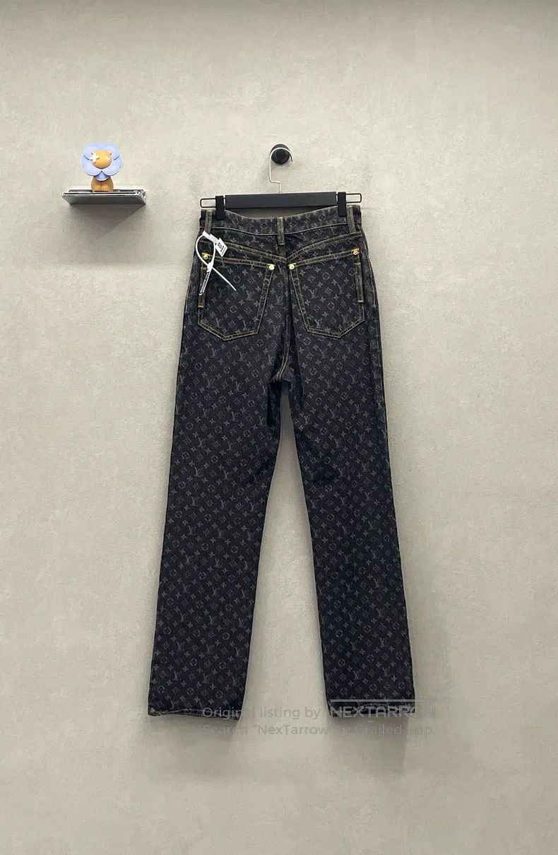 Louis Vuitton Louis Vuitton 25 New Black Full Print Straight Leg Jeans Size US 36 / EU 52 - 3 Thumbnail