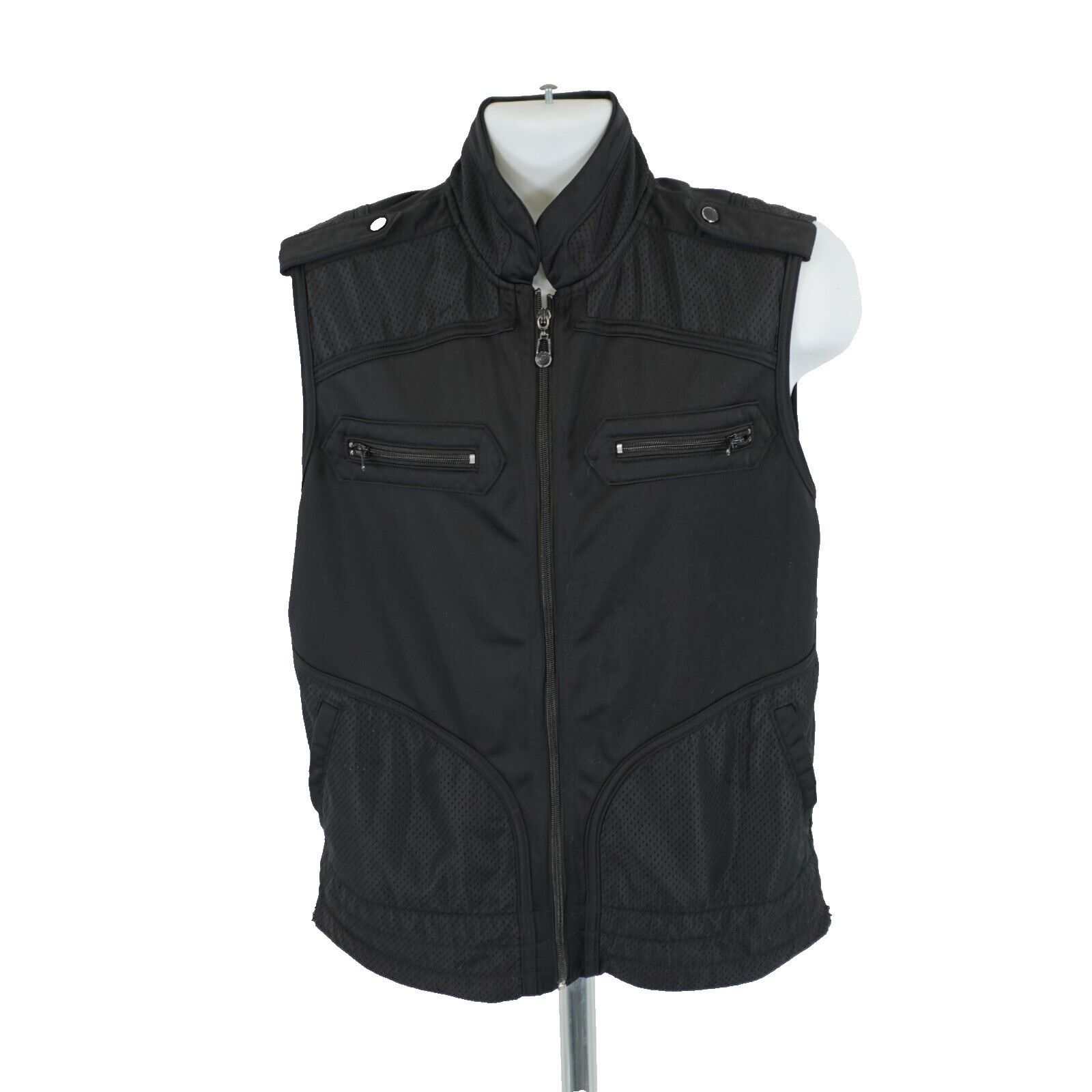 Guess G Gy Guess Full Zip Black Sleeveless Vest Medium Size US M / EU 48-50 / 2 - 1 Thumbnail