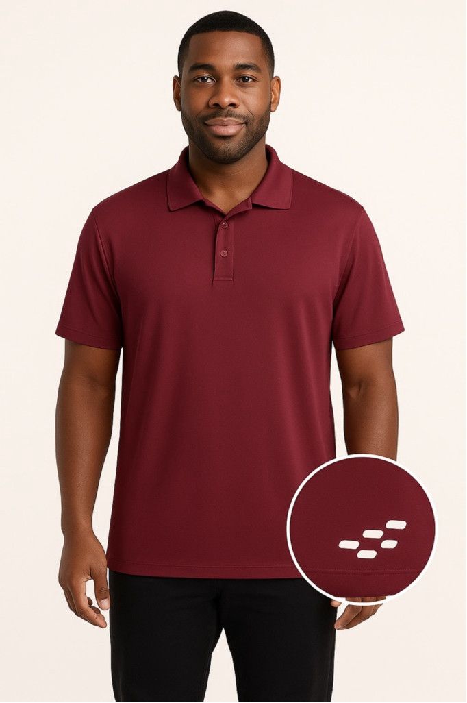 BCBGeneration BCG Performance Polo Shirt XL Maroon Quick-Dry Athletic Fit Size US XL / EU 56 / 4 - 1 Thumbnail