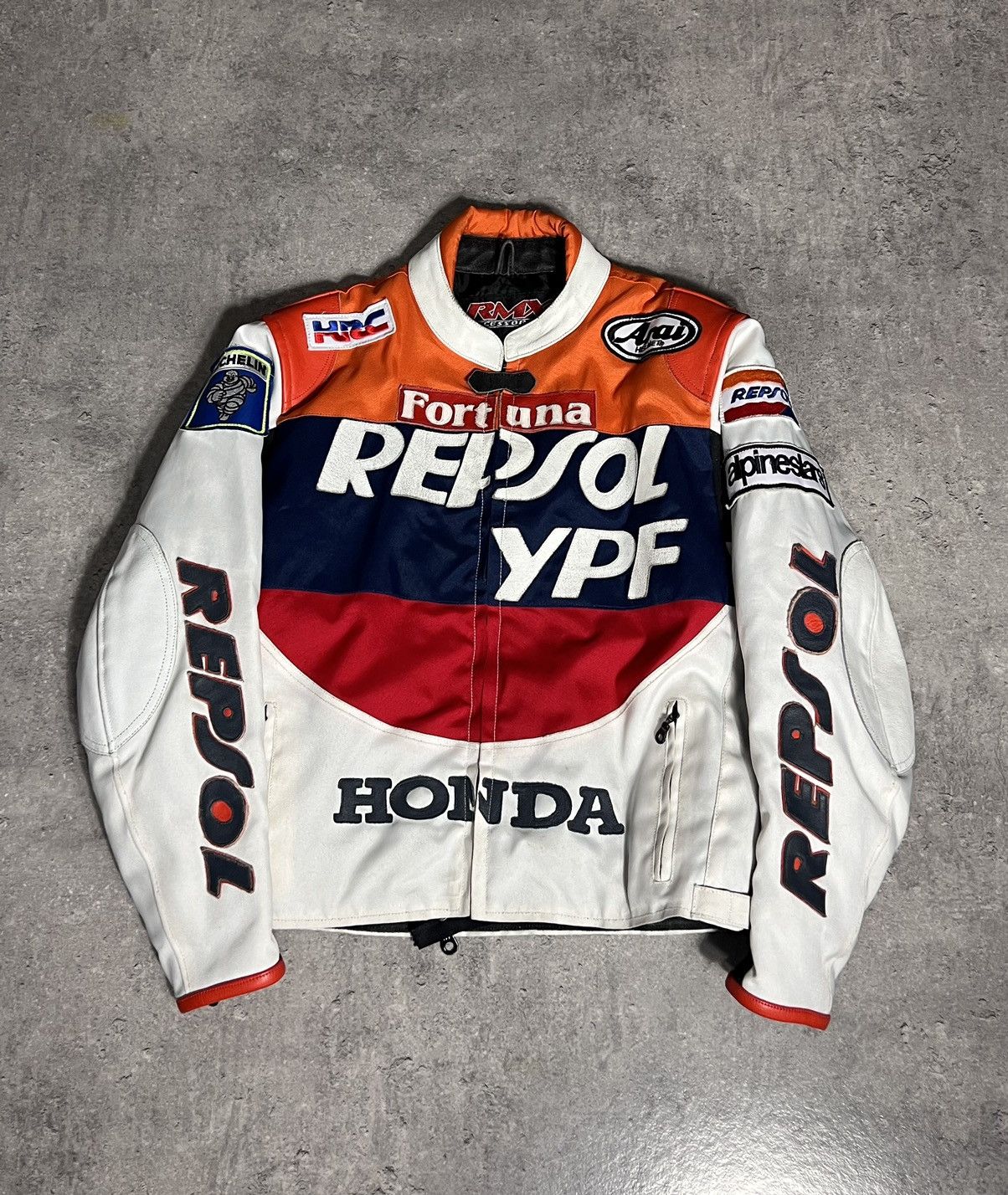 image of Vintage 90's Moto Jacket Honda Repsol Boxy Archival Y2K in White, Men's (Size Small)