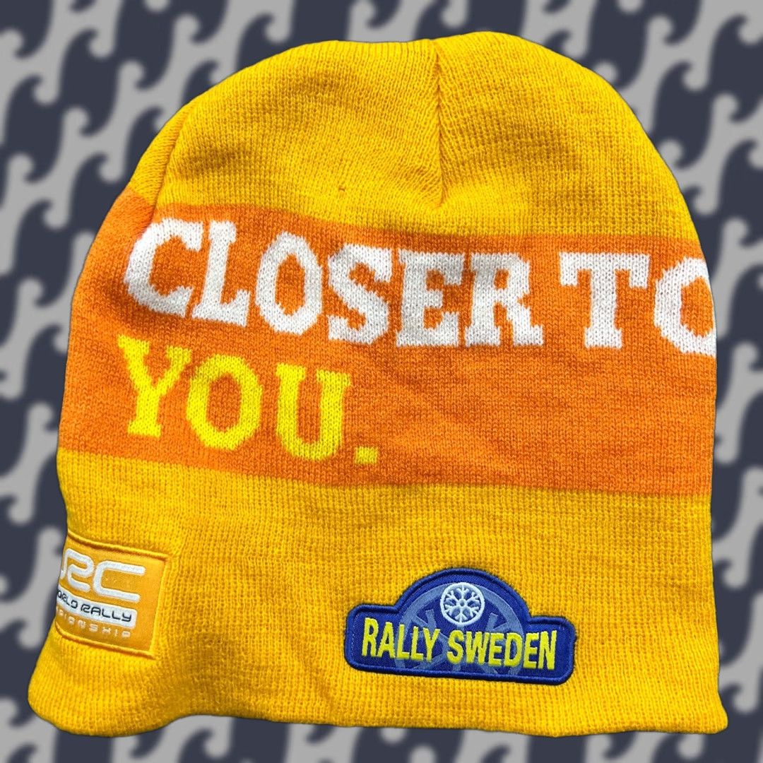 Vintage WRC NEH Rally Sweden Beanie Hat One Size Fia World Rally Socks? Size ONE SIZE - 1 Thumbnail