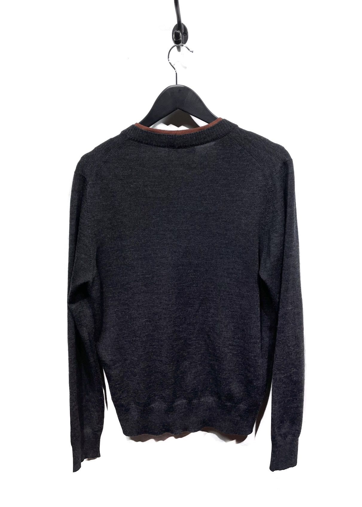 Dolce & Gabbana Dolce & Gabbana Charcoal Grey Rust Accent Wool Cardigan Size US S / EU 44-46 / 1 - 3 Thumbnail