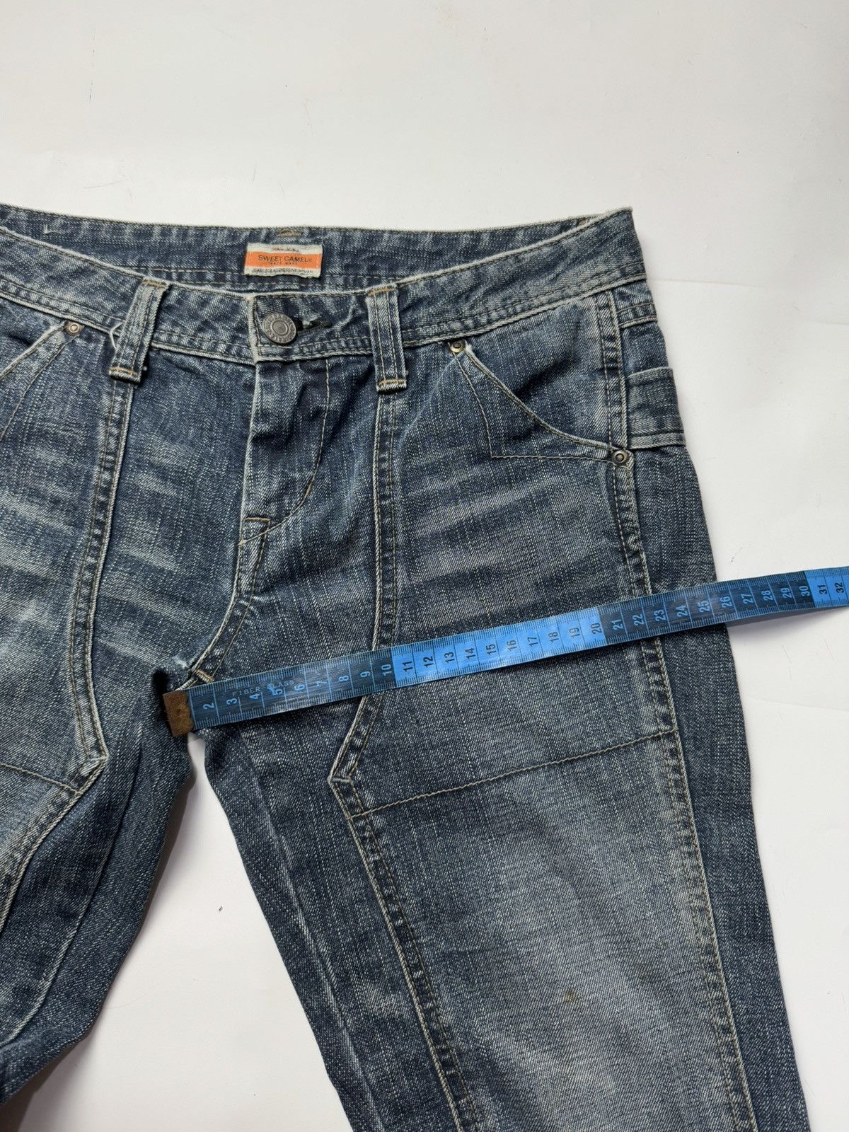 If Six Was Nine Flared Bootcut Double Knee Denim Sweet Camel Japanese Size 28" / US 6 / IT 42 - 8 Thumbnail