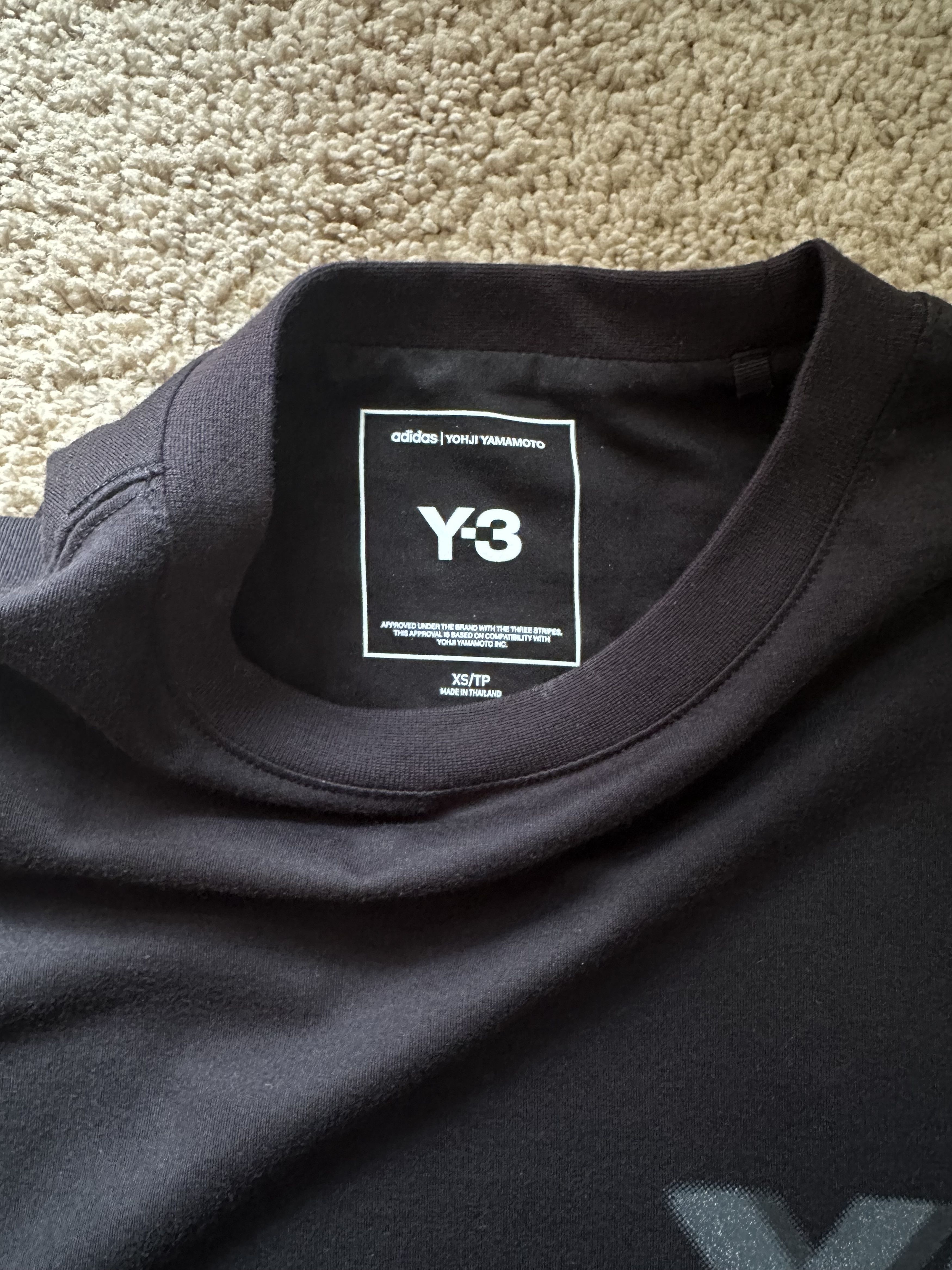 Adidas × Y-3 × Yohji Yamamoto Y-3 Logo Short Sleeve Tee Size US XS / EU 42 / 0 - 3 Thumbnail