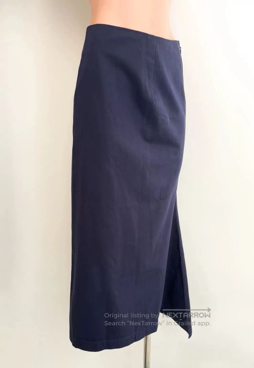 Yohji Yamamoto Deep Blue Asymmetrical Midi Skirt. Size 25" / US 0 / IT 36 - 4 Thumbnail