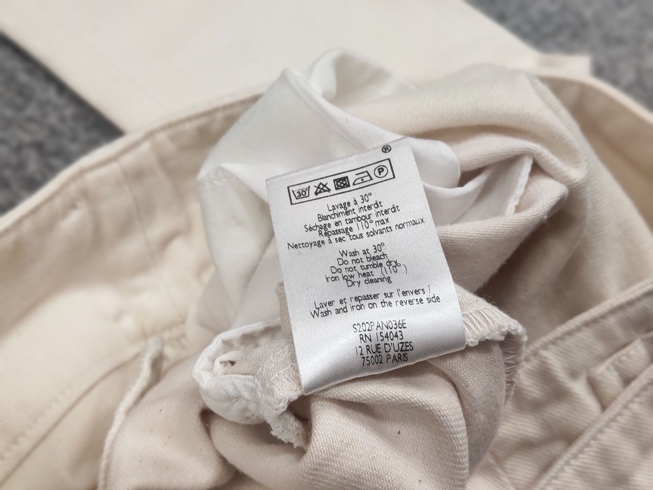 Sezane Sezane Paris Design Beige Denim Jeans with belt Size 34" / US 12 / IT 48 - 16 Thumbnail