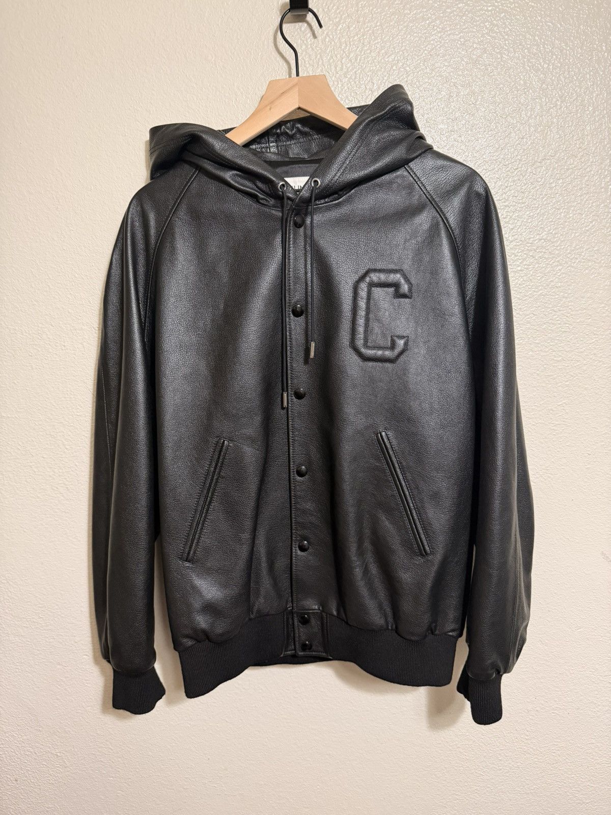 Celine Hooded Leather Bomber