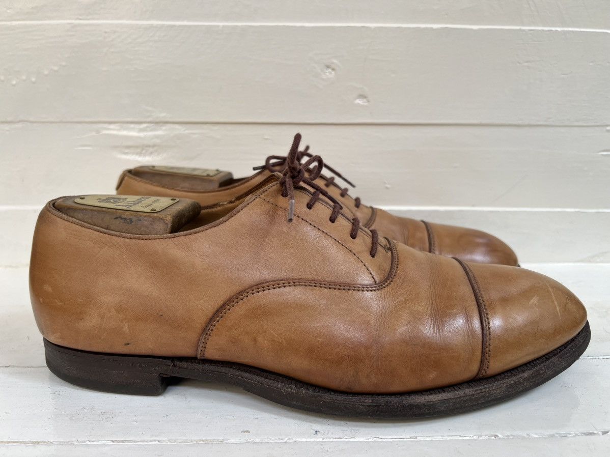 Crockett & Jones Crockett Jones Handgrade Brown leather Cap Toe Oxford Shoes Size US 10 / EU 43 - 6 Thumbnail