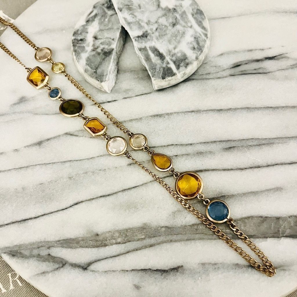 Talbots Talbots Multicolor Beaded Necklace Gold Toned Size ONE SIZE - 5 Thumbnail