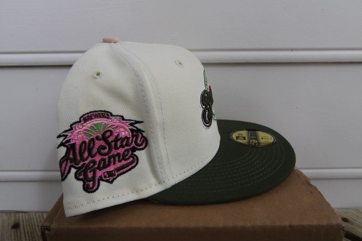 Hat Club × MLB × New Era 7 1/2 New Era Milwaukee Brewers Exclusive Fitted Size ONE SIZE - 2 Thumbnail
