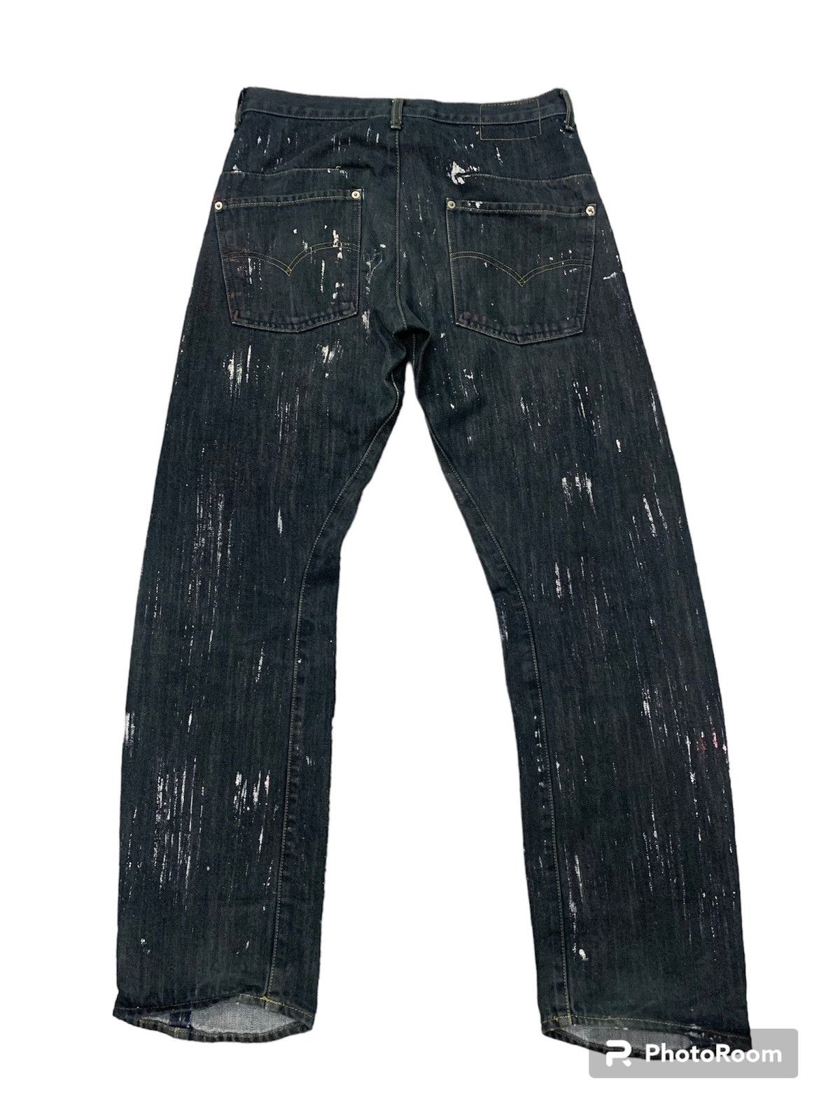 Levi's 🔥FIRE PIEACE🔥VINTAGE LEVIS ENGINEERED JEANS SPLASH PAINTS Size US 32 / EU 48 - 2 Thumbnail