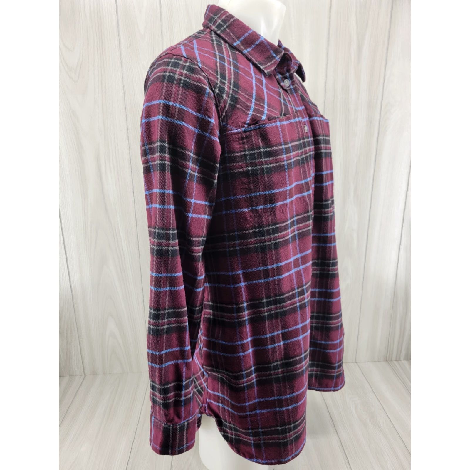 CO Duluth Flannel Shirt Jacket Women's XL Maroon Plaid Thick Shirt Jacket Casual Workwear 90s Grunge Vintage? Size XL / US 12-14 / IT 48-50 - 6 Thumbnail