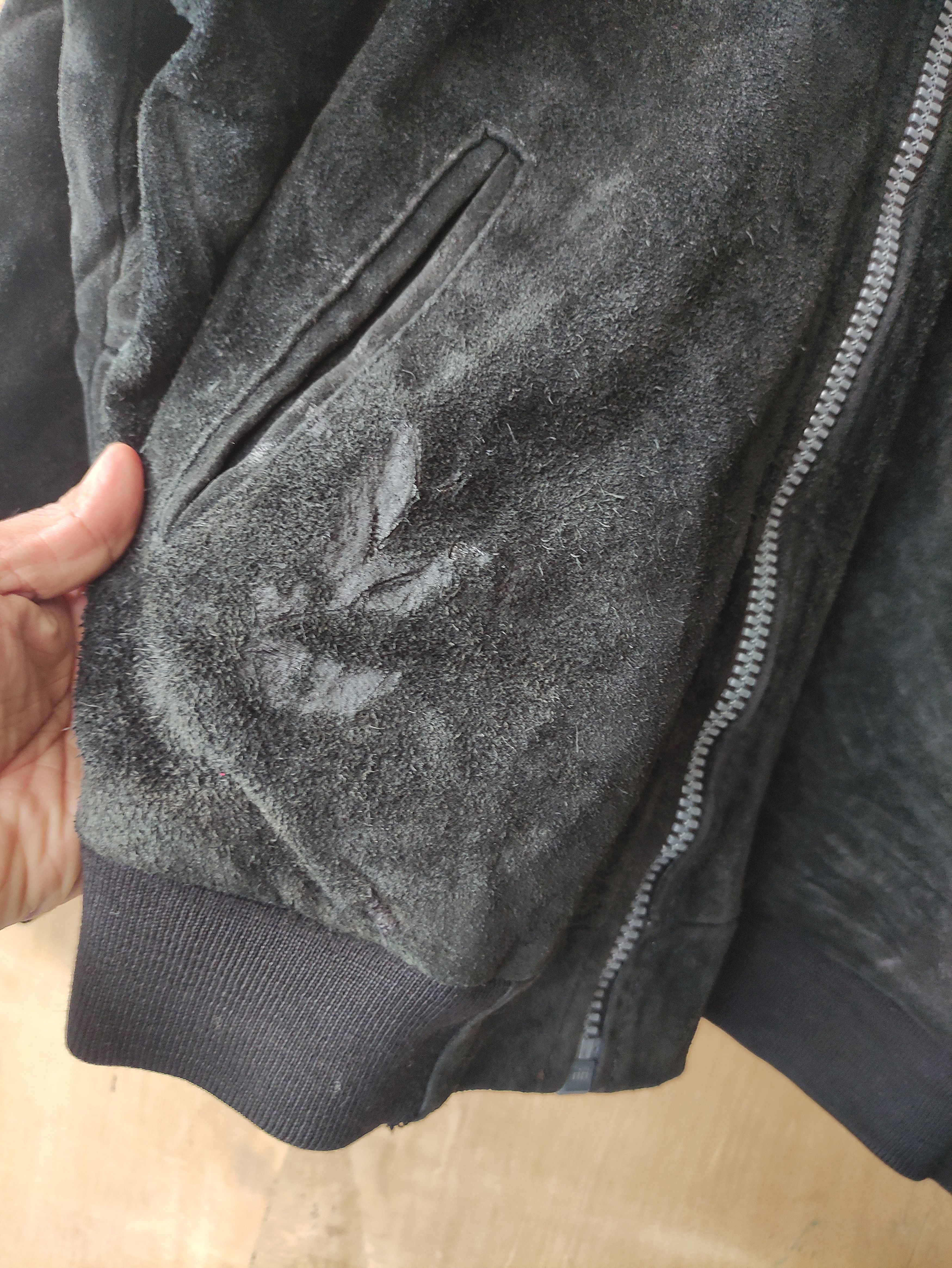 Vintage 80's CHIPIE SUEDE LEATHER BOMBER JACKET RIRI ZIPPER Size US M / EU 48-50 / 2 - 16 Thumbnail