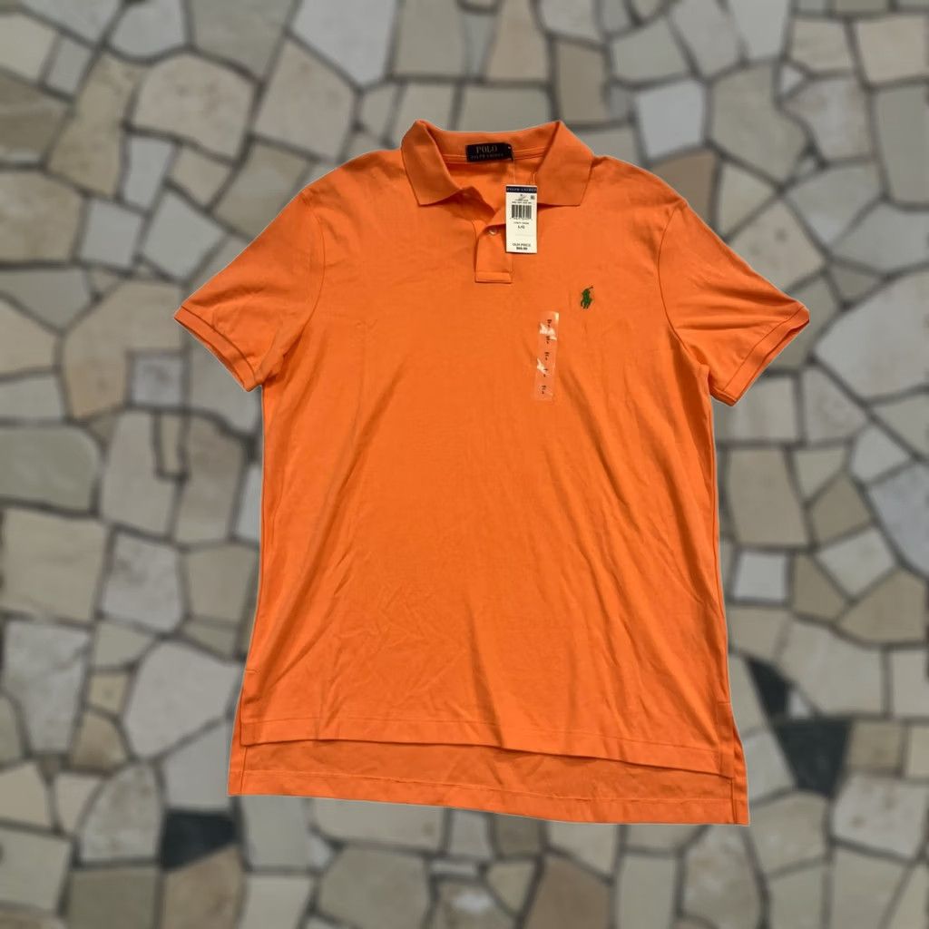 Ralph Lauren Ralph Lauren Polo Men Orange Large 100% Cotton Polo Shirt Mens Large Orange Polo Shirt Size US L / EU 52-54 / 3 - 1 Thumbnail
