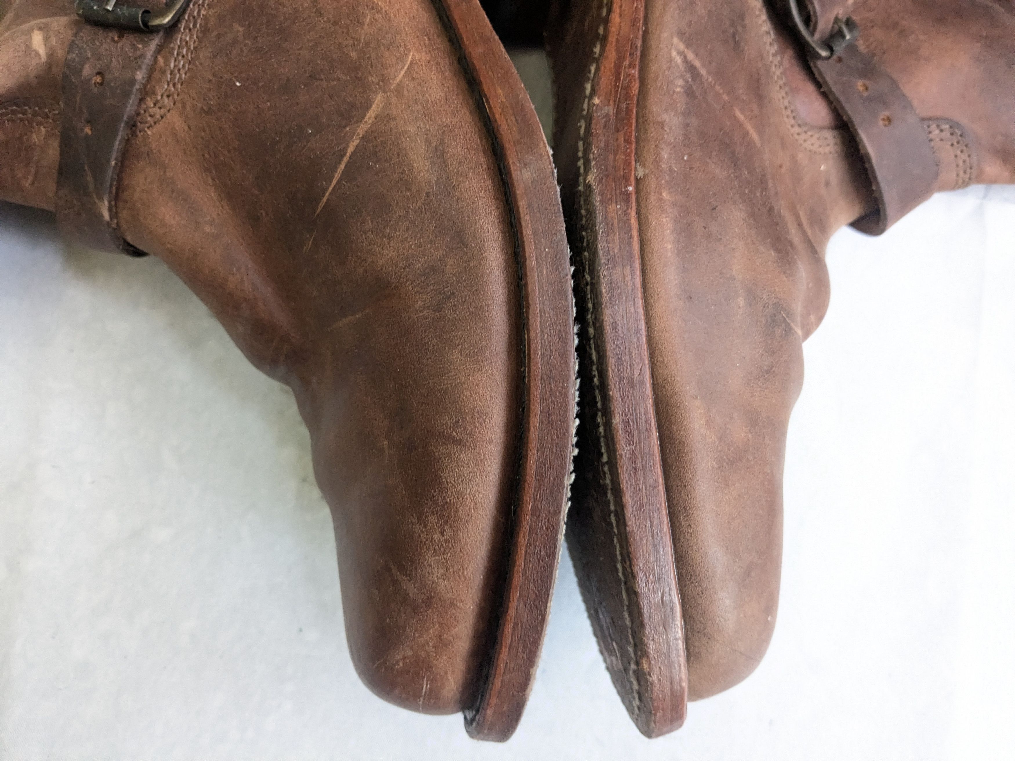 Frye Frye Engineer Boots Brown 12 D Leather Buckle Size US 12 / EU 45 - 9 Thumbnail