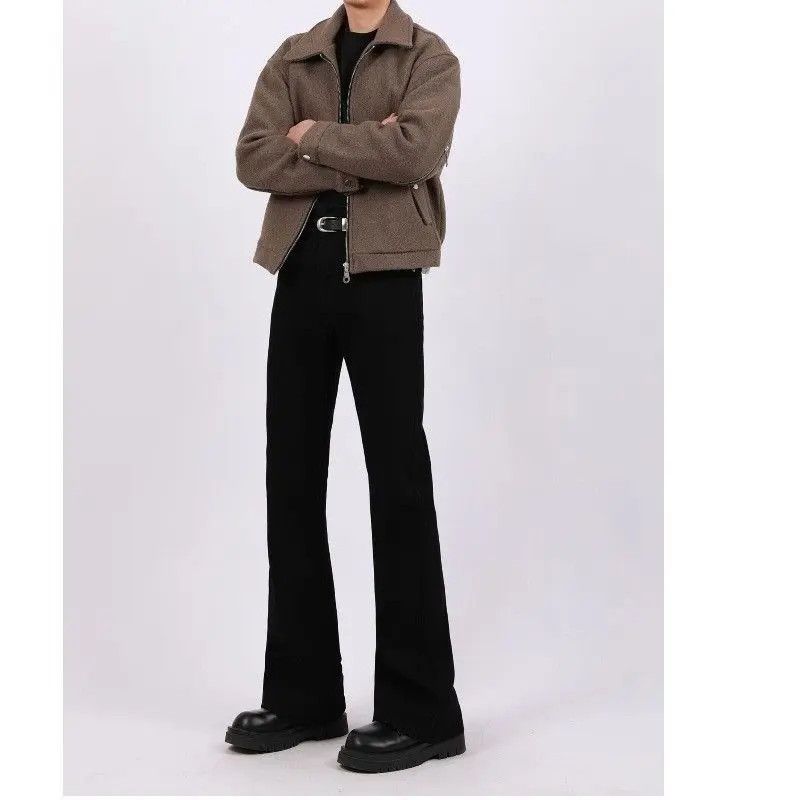 Japanese Brand Retro loose black micro flared jeans Size US 30 / EU 46 - 4 Thumbnail