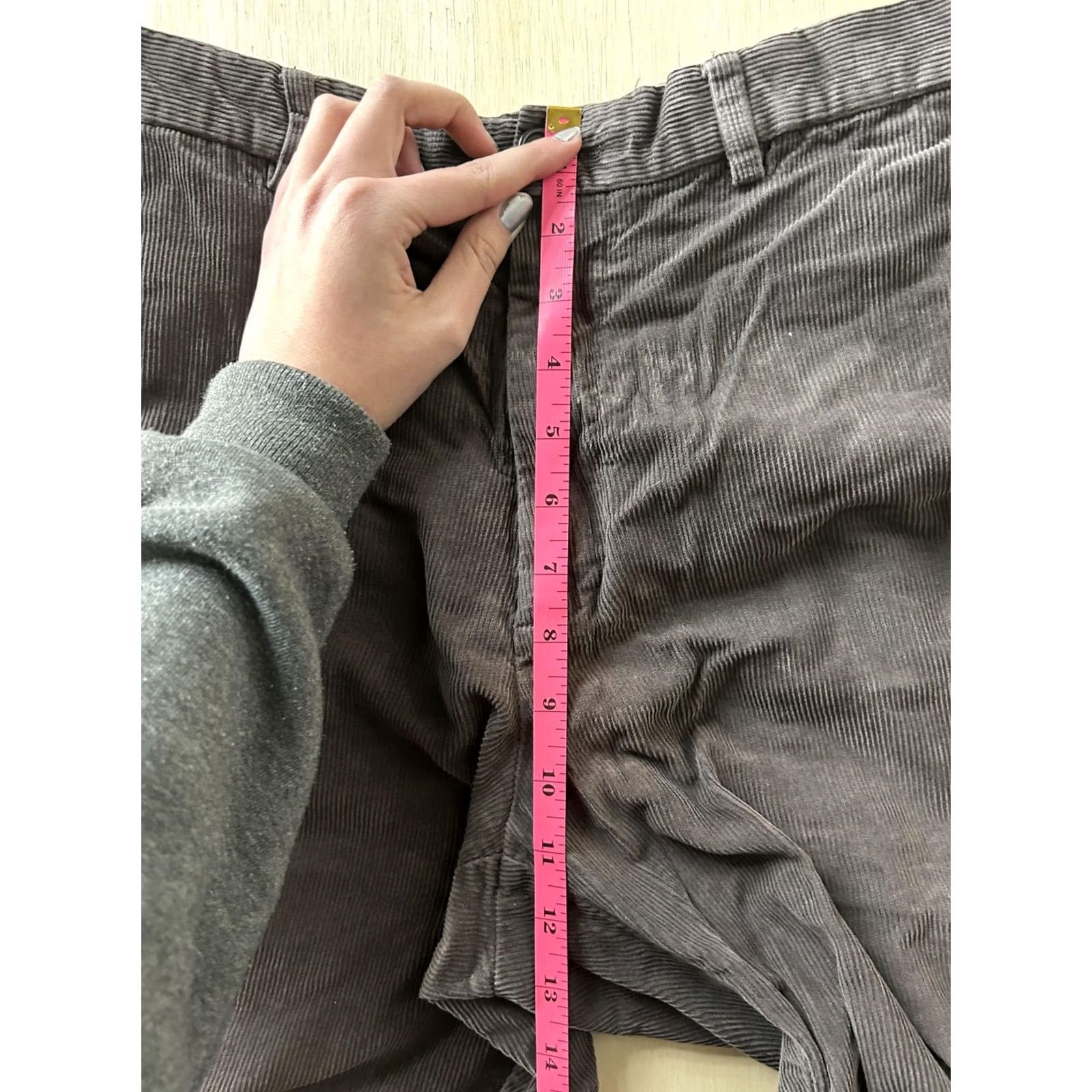 Vintage Gray Corduroy Chino Pants Mens 34x29 Regular Fit Straight Leg Casual Fall Size US 34 / EU 50 - 6 Thumbnail