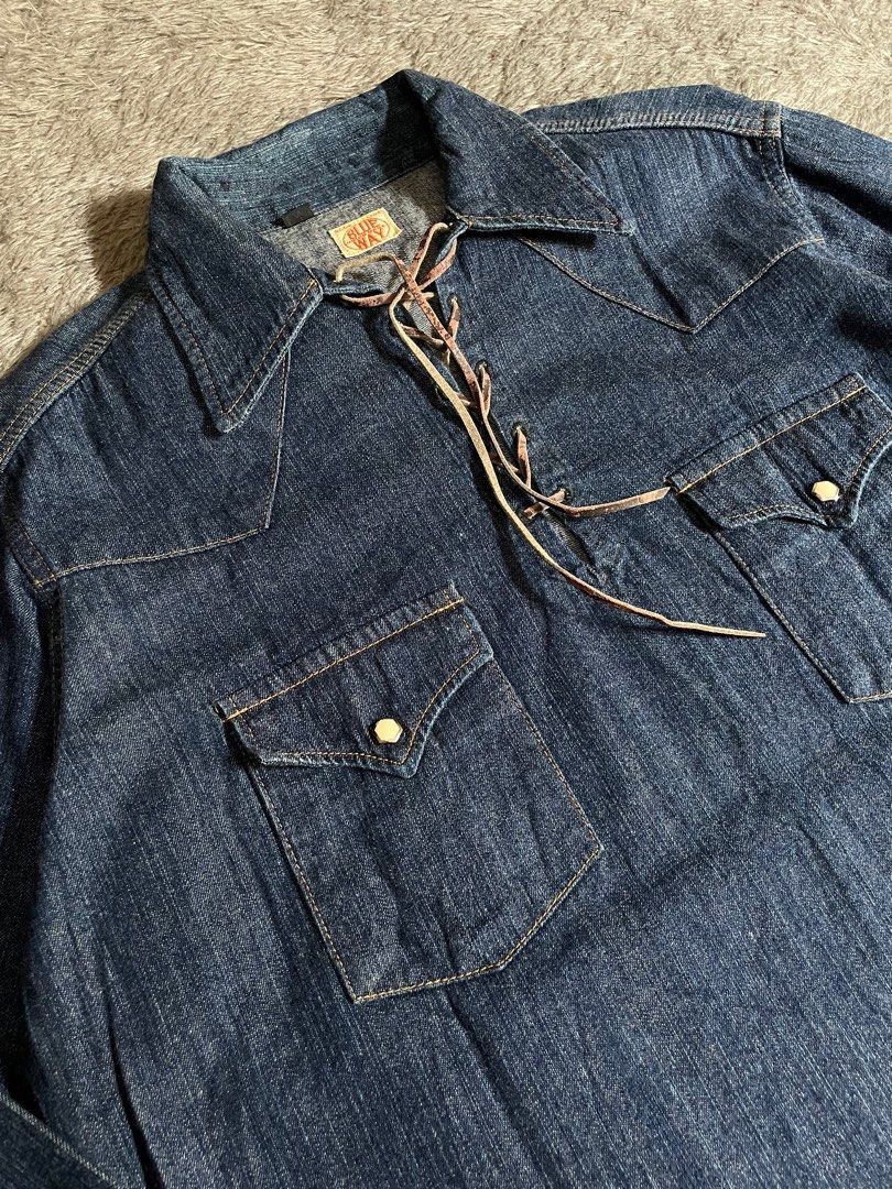 Vintage Blue way shirt laces Size US M / EU 48-50 / 2 - 2 Thumbnail