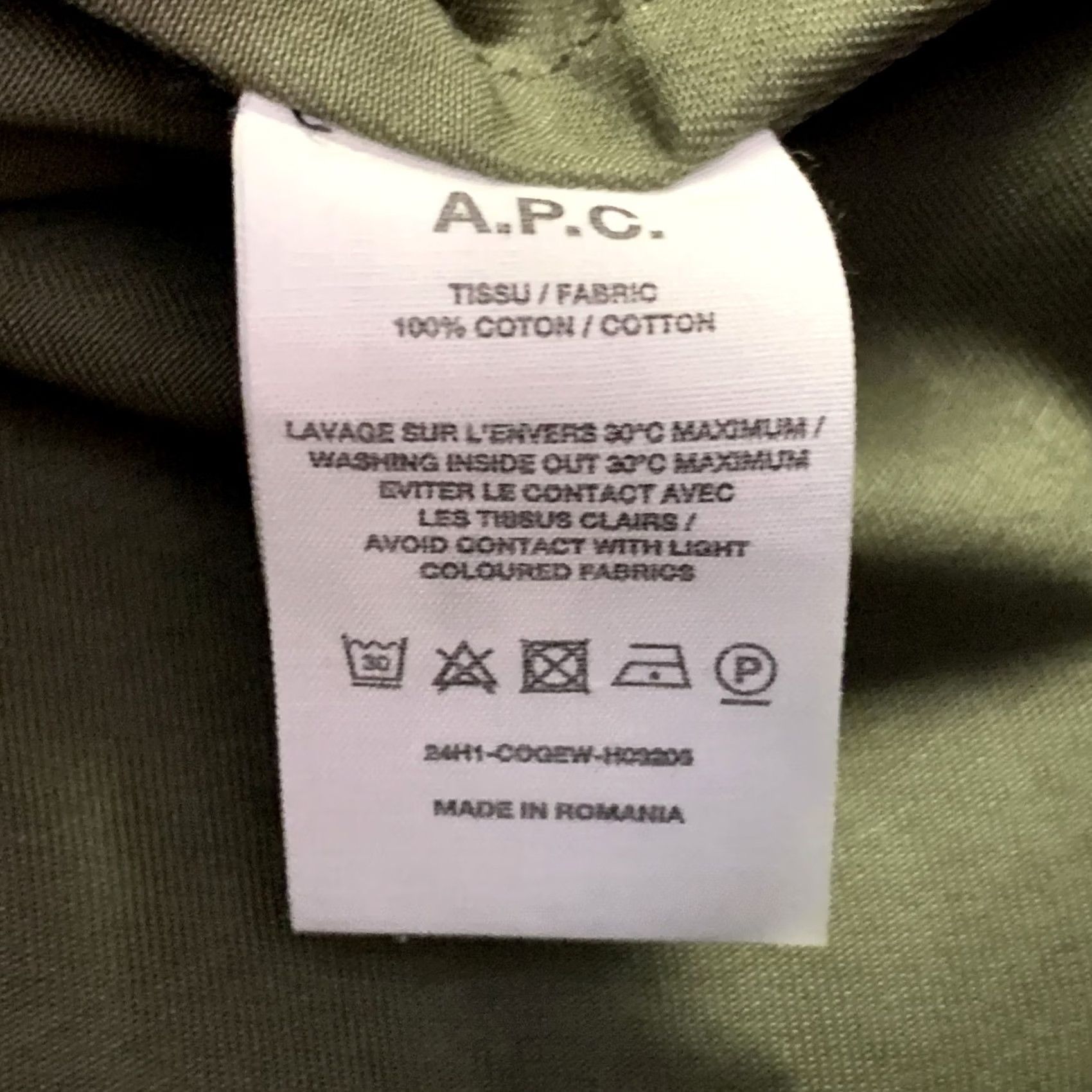 A.P.C. A.P.C. Jacket Size XL Green Olive Twill Cotton Two Pockets Size US XL / EU 56 / 4 - 6 Thumbnail