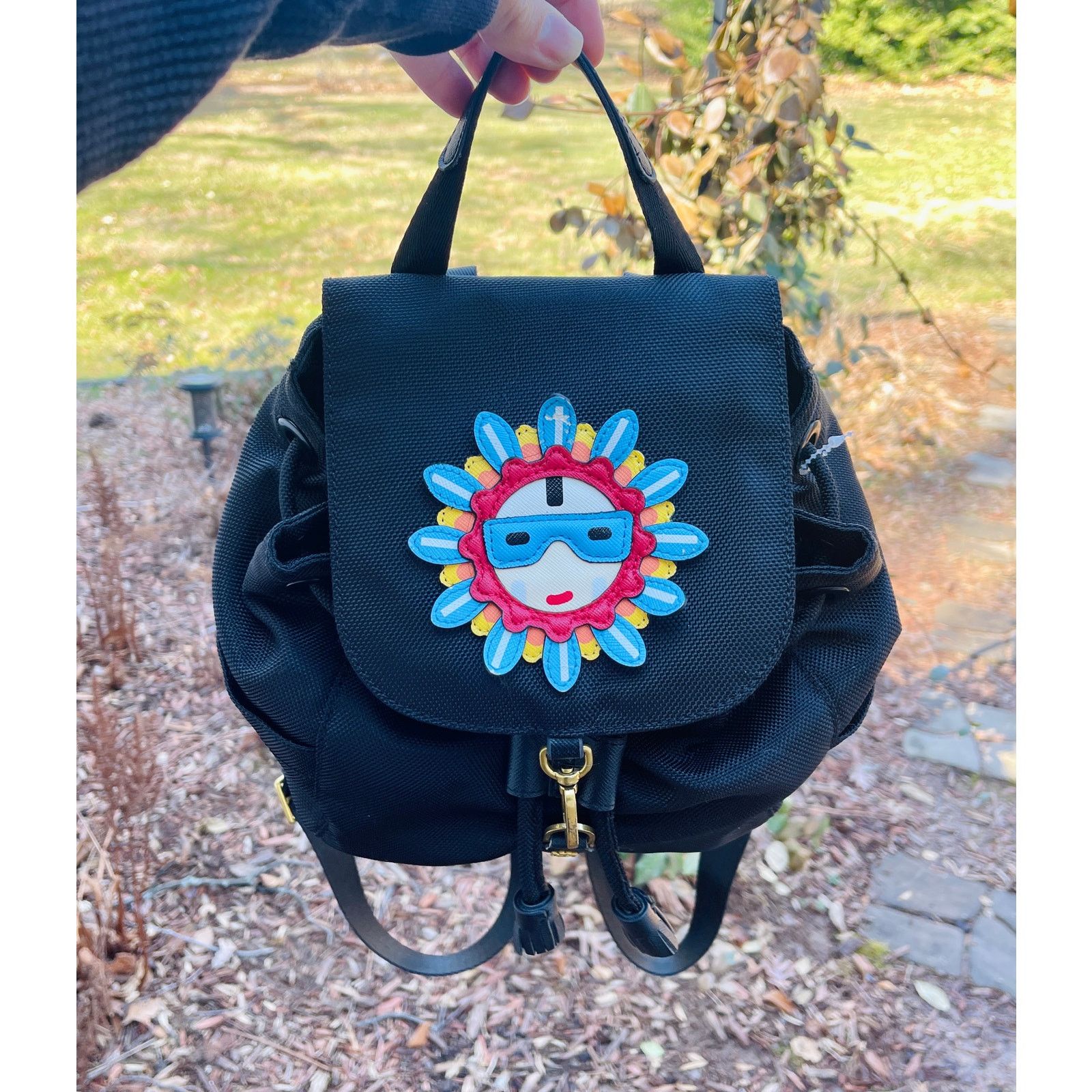Tory Burch RARE Tory Burch Nylon Flower Child Appliqué Backpack – 2015 Size ONE SIZE - 1 Thumbnail
