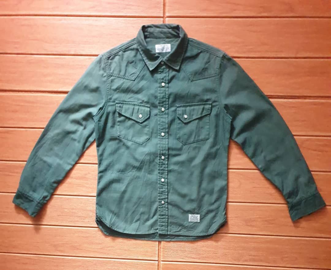 Japanese Brand 💥Stooge & Co Union Made green colour Western shirt Size US S / EU 44-46 / 1 - 7 Thumbnail