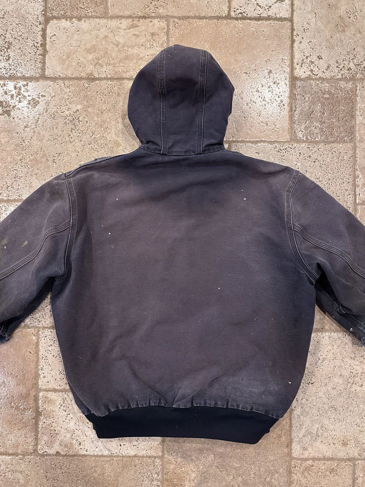 Carhartt Vintage Carhartt Faded Thrashed Hooded Distress Work Jacket Size US XL / EU 56 / 4 - 10 Thumbnail