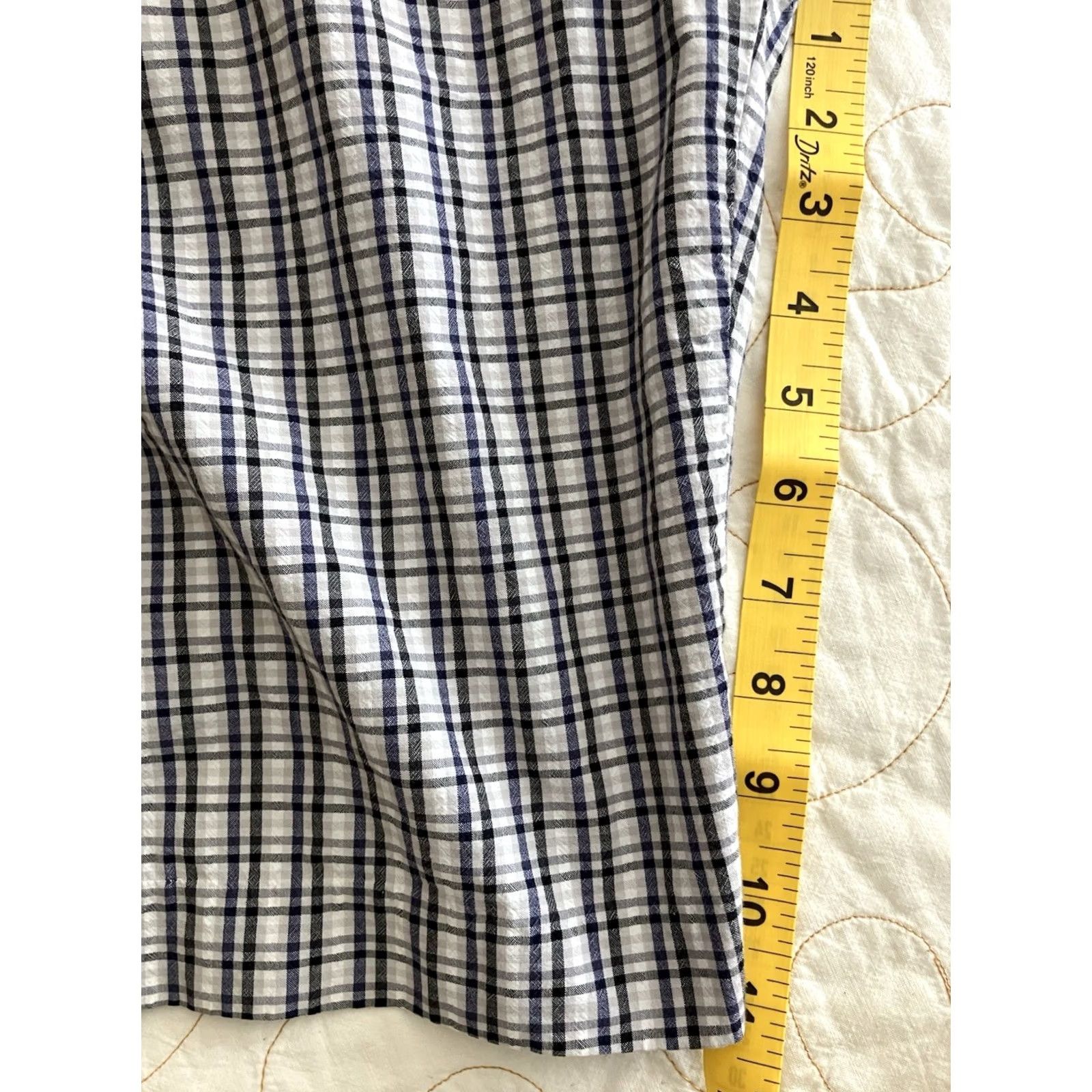 Saks Fifth Avenue Saks Fifth Avenue Threads Shorts Mens 32 Blue Plaid Flat Front Cotton Golf Casual Chino Pocketed Summer VINTAGE? Size US 32 / EU 48 - 5 Thumbnail