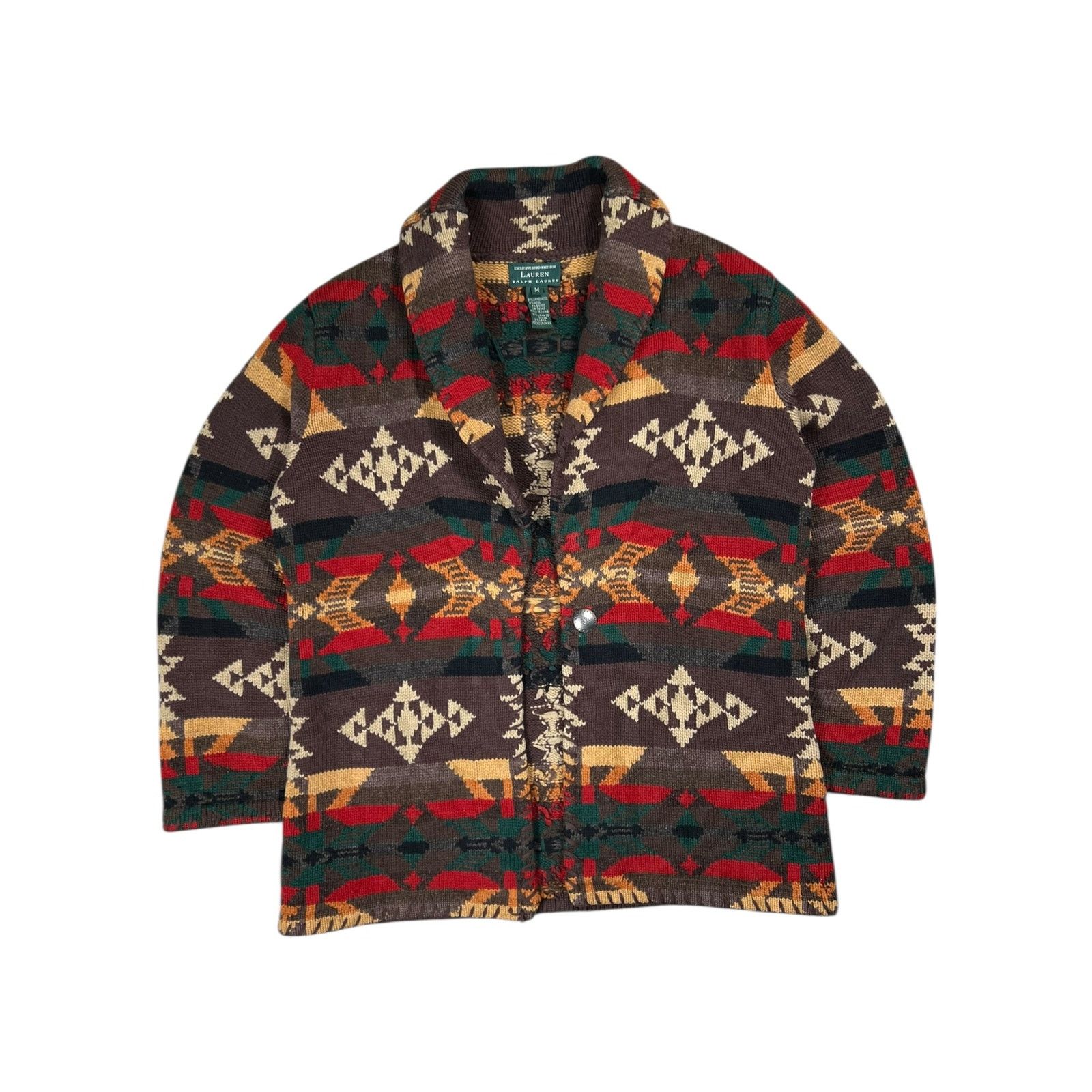 Ralph Lauren × Vintage Vintage Ralph Lauren Southwest Navajo Blanket Aztec Cardigan Size M / US 6-8 / IT 42-44 - 1 Thumbnail