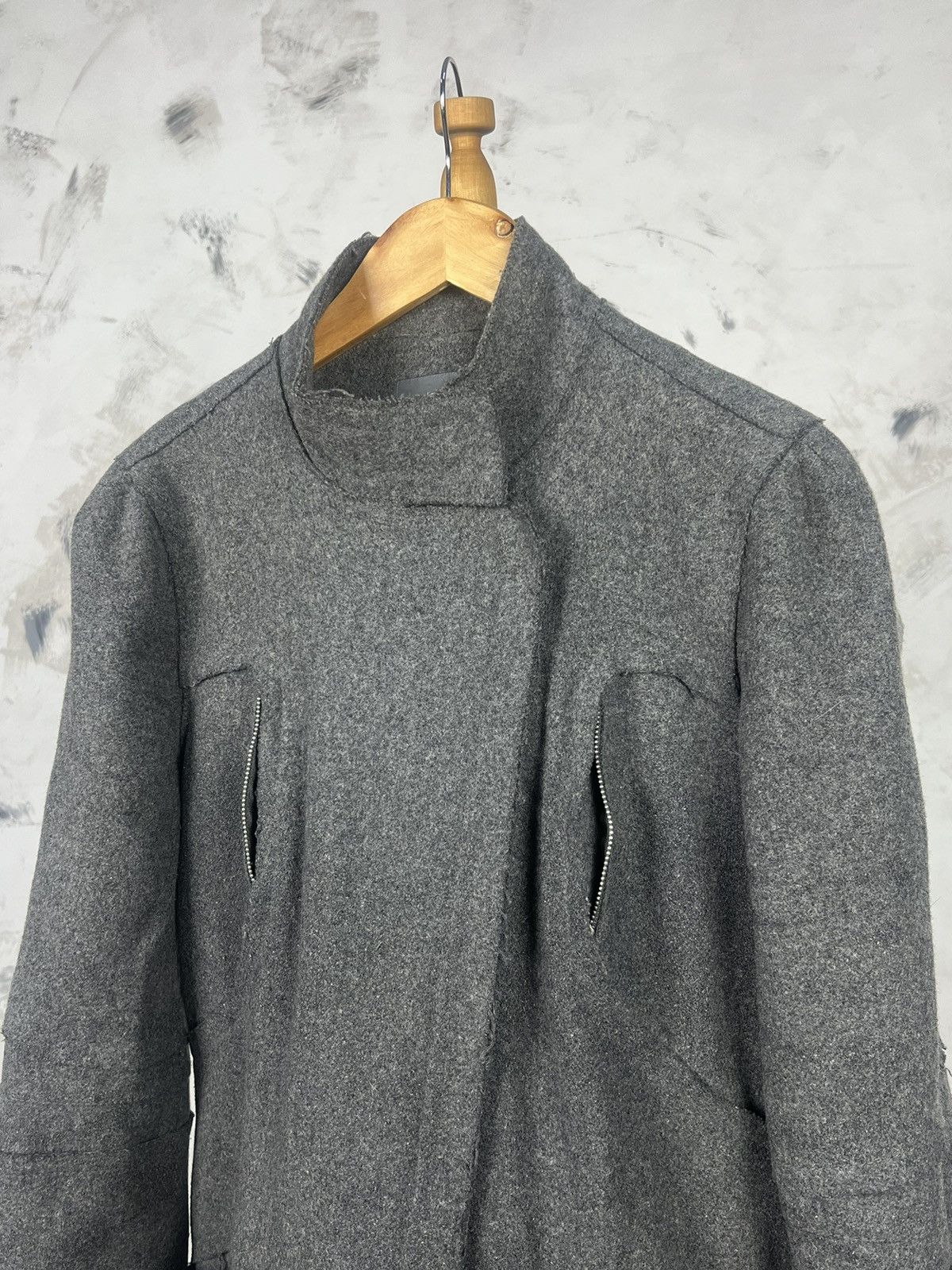 Armani Vintage Armani Exchange Wool Trench Coat Jacket Size M - L Size L / US 10 / IT 46 - 3 Thumbnail