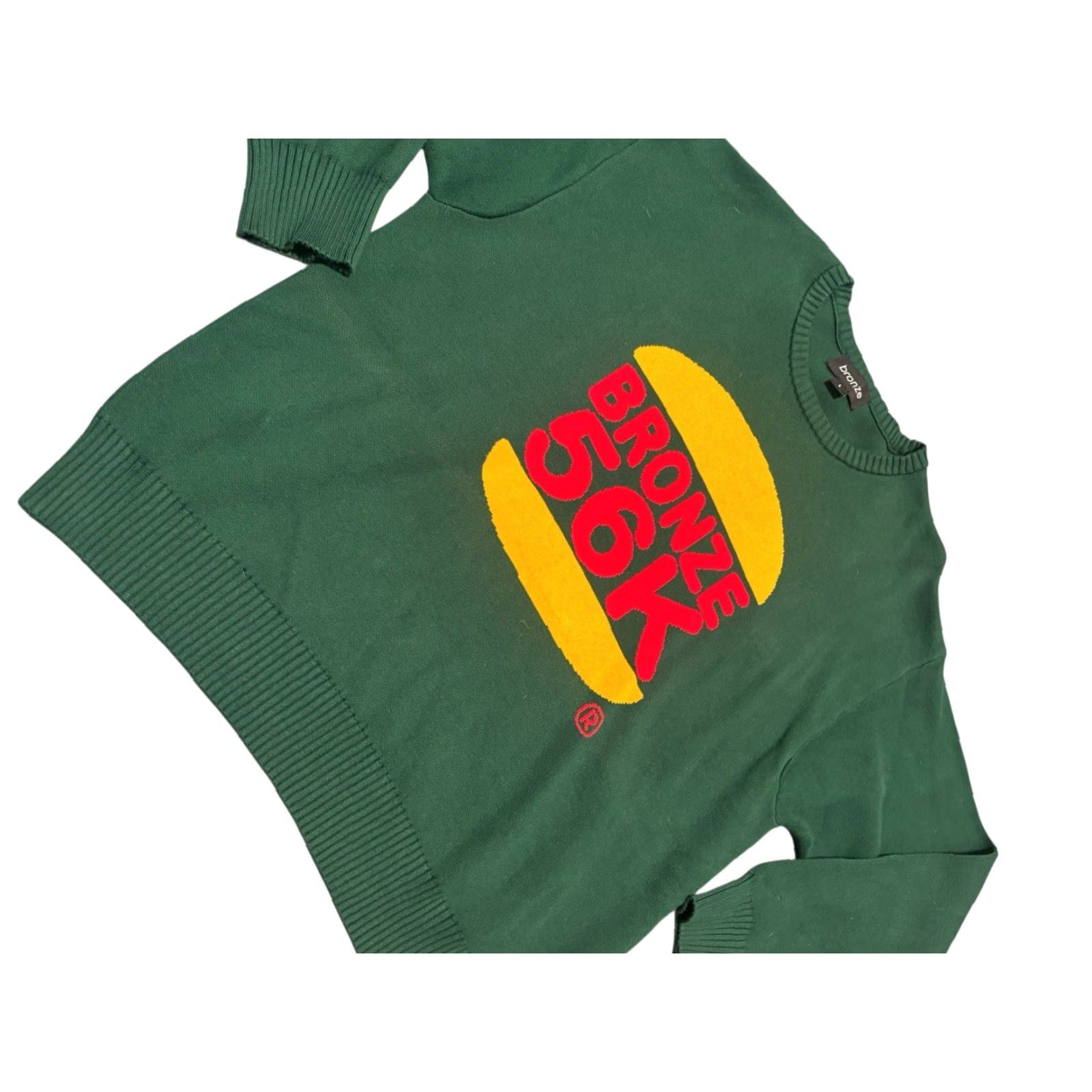 Bronze 56k Bronze 56k Knit Crewneck Jumper Sweater Skateboarding Green Ribbed Graphic Large Knit Crewneck Men Regular L Blue Size US L / EU 52-54 / 3 - 7 Thumbnail