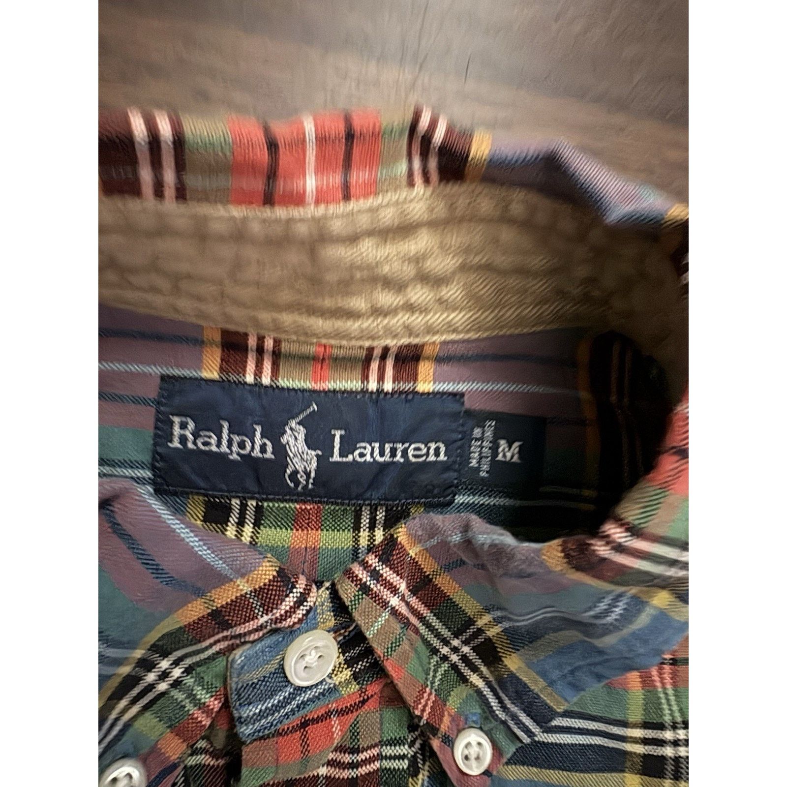 Ralph Lauren Vintage Ralph Lauren Bright Plaid Heavy Button Up Shirt M Size US M / EU 48-50 / 2 - 3 Thumbnail