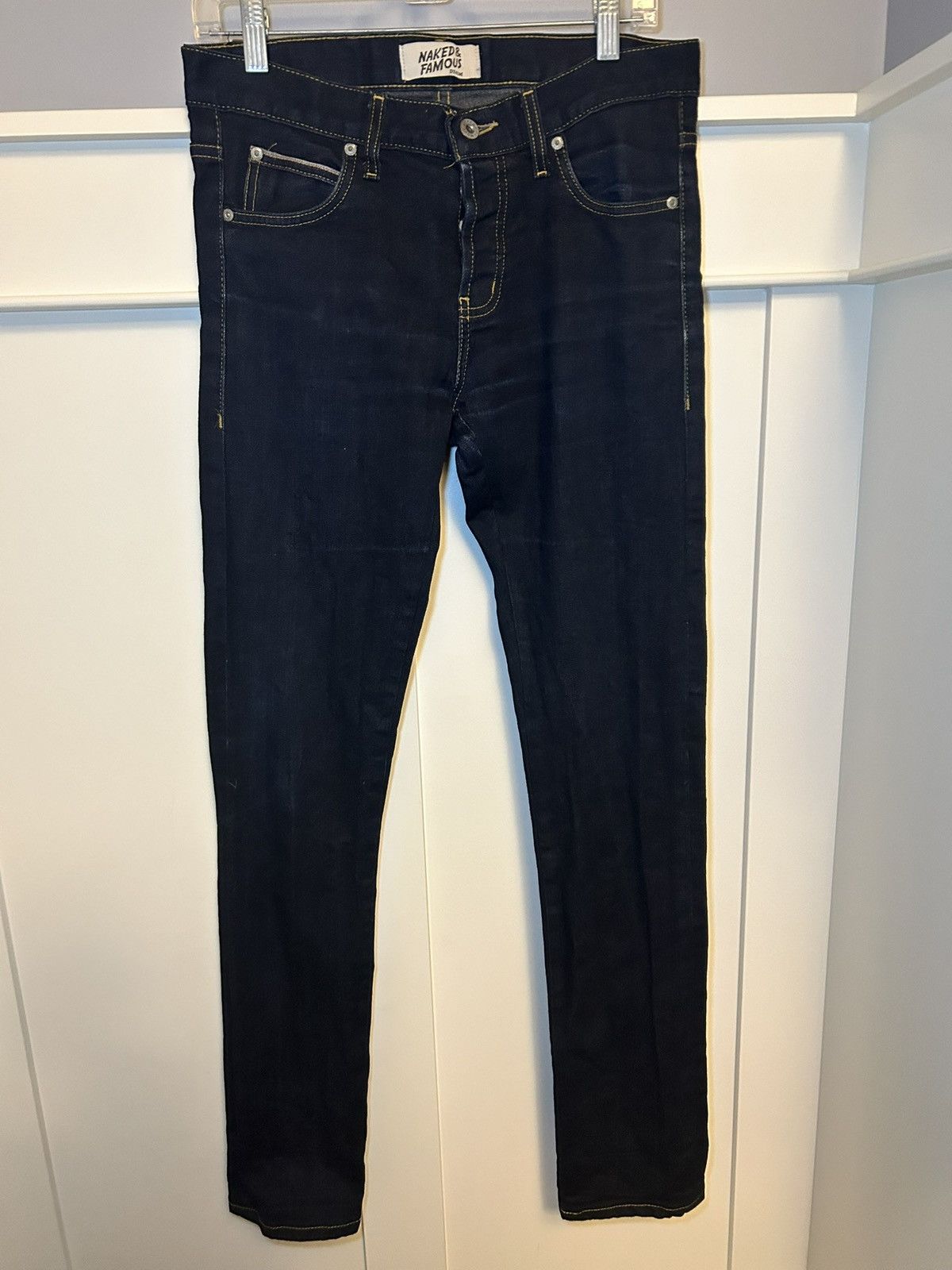 Naked & Famous Naked & Famous Deep Indigo Stretch Selvedge Denim jeans Size US 31 - 1 Thumbnail