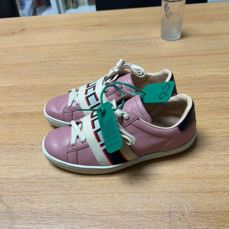 Gucci Gucci Ace Embroidered Low-Top Sneakers - dmc Size US 5 / EU 37 - 1 Thumbnail