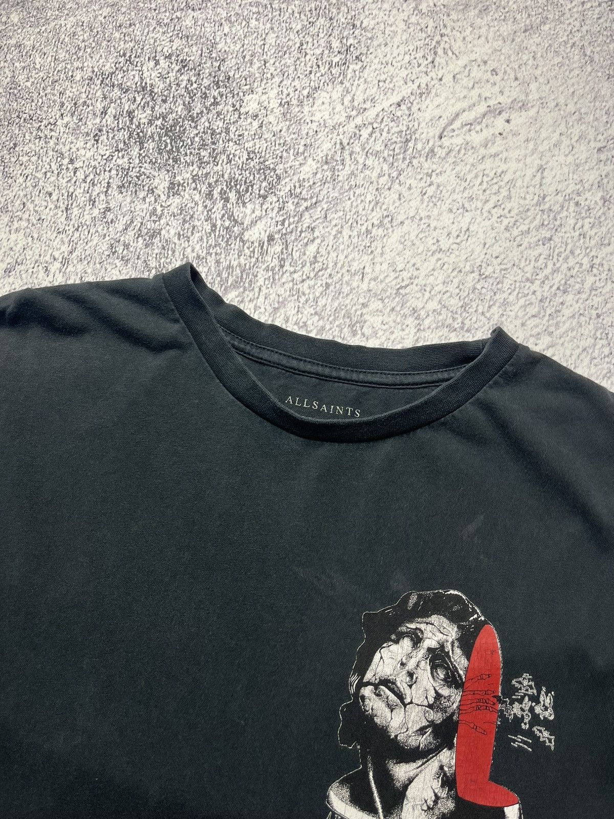 Allsaints Mens Vintage AllSaints T-shirt Logo Basic Tee Art Streetwear Size US XS / EU 42 / 0 - 20 Thumbnail
