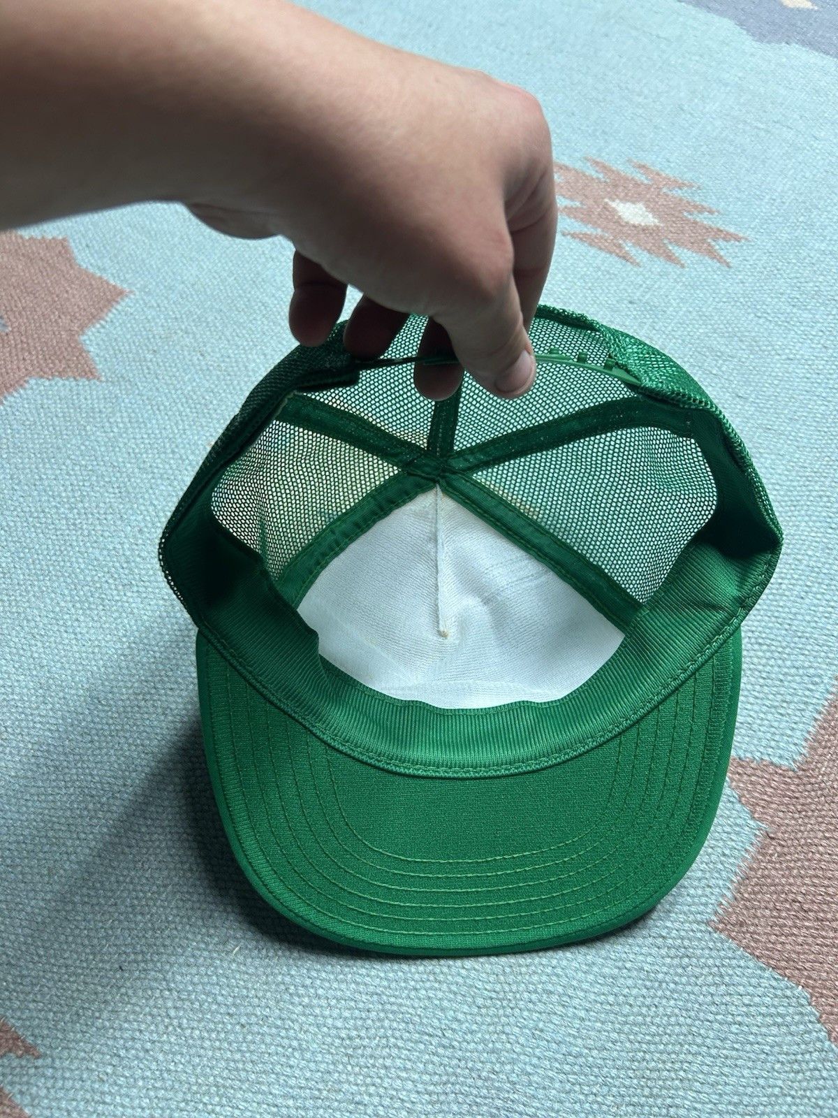 Vintage Vintage 80s trucker hat Essexville Lumber green white USA Size ONE SIZE - 6 Thumbnail