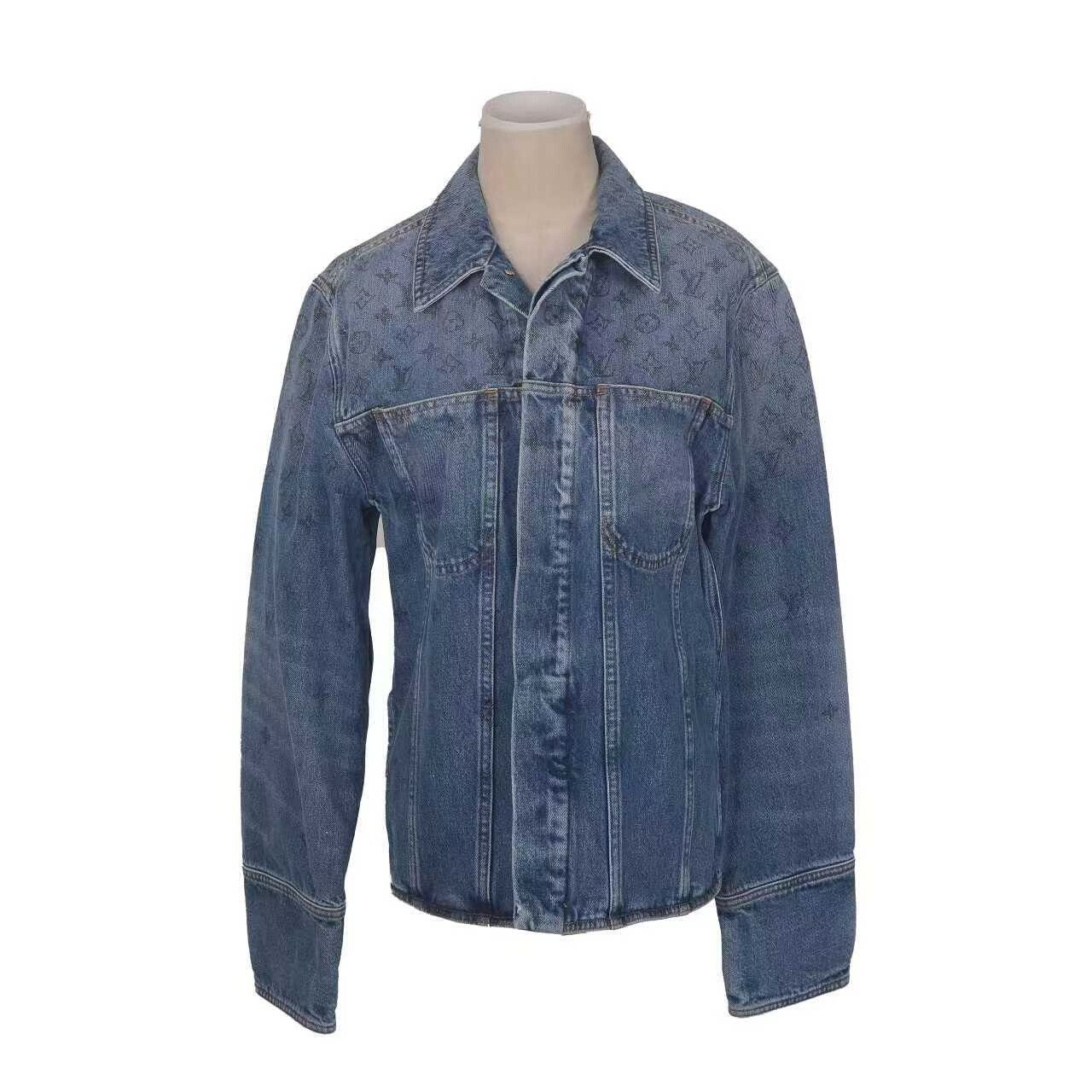 Louis Vuitton louis vuitton denim jacket with monogram pattern Size US S / EU 44-46 / 1 - 1 Thumbnail