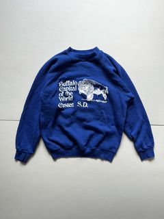 VTG 80s 90s NFL BUFFALO BILLS SWEATSHIRT ARTEX BLUE SIZE XL MADE IN USA