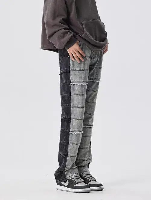 VIBE Vintage washed deconstructed layered raw edge rare jeans Size US 32 / EU 48 - 5 Thumbnail
