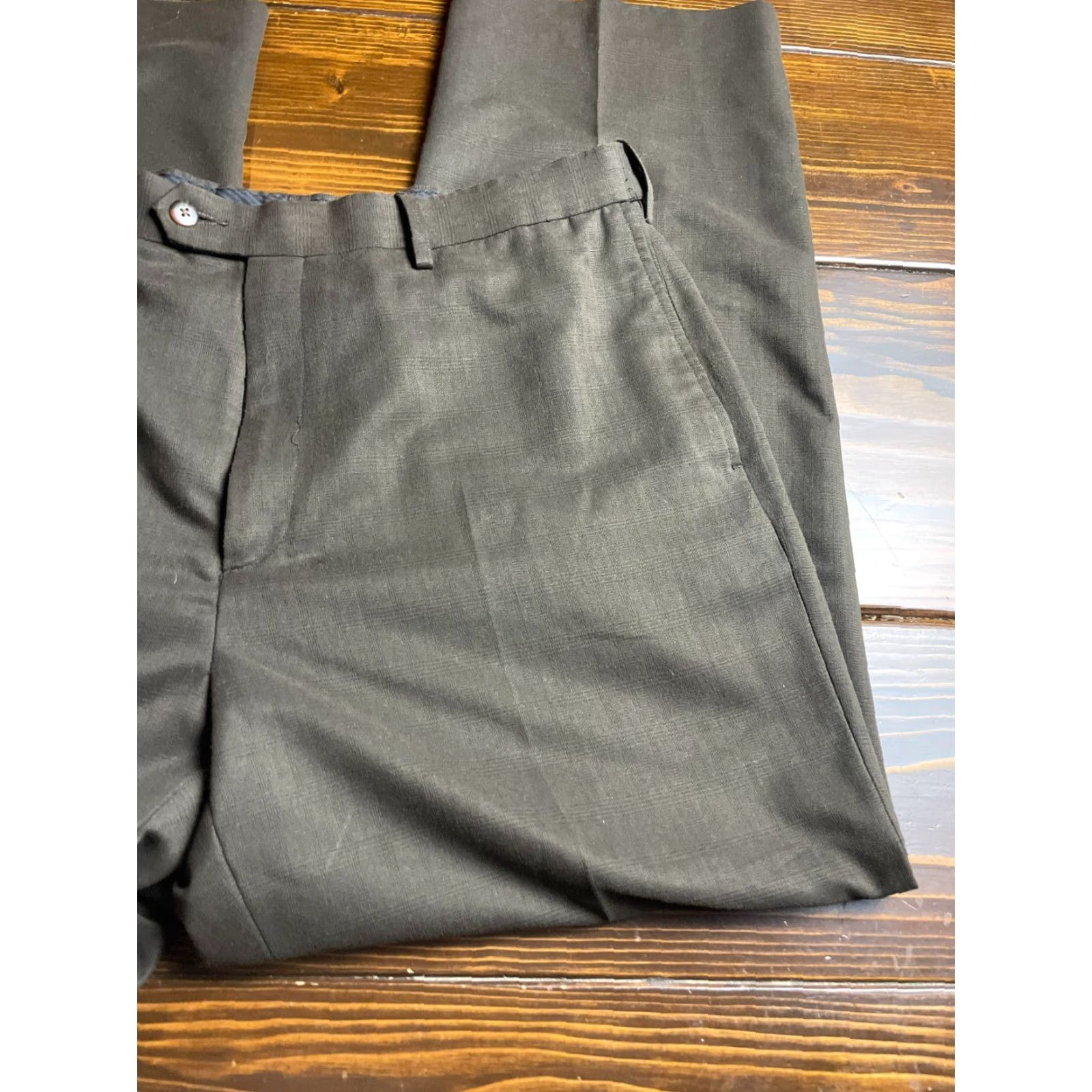 Croft & Barrow Croft & Barrow Pants Mens 36x30 Brown Dress Pants Pleated Size US 36 / EU 52 - 2 Thumbnail