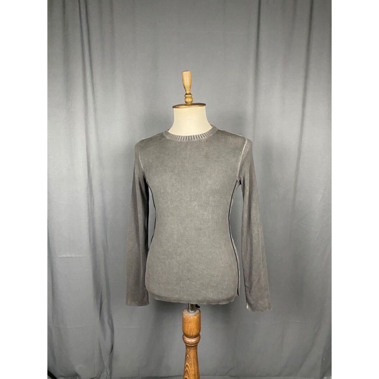 Moschino Moschino Men's Distressed Gray Crewneck Sweater Size M Size US M / EU 48-50 / 2 - 3 Thumbnail