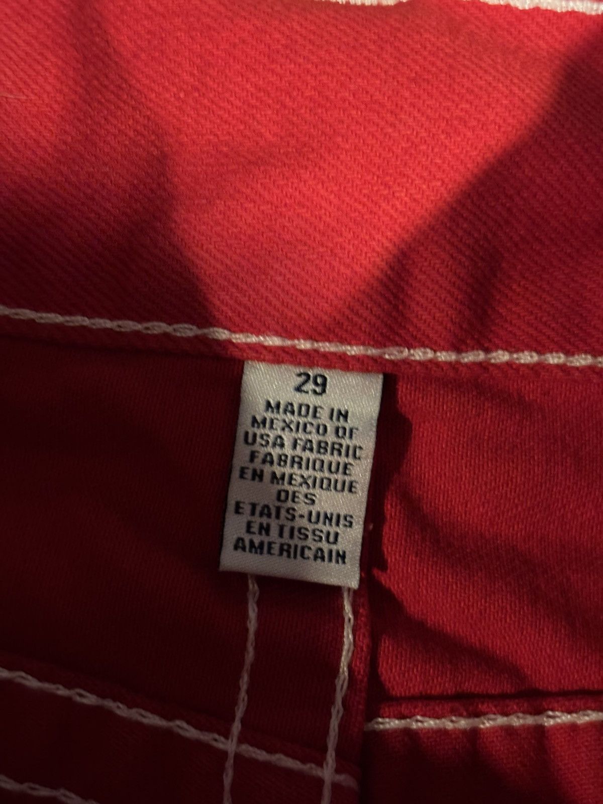 True Religion True religion denim reverse stitch red white made in Mexico Size US 29 - 3 Thumbnail