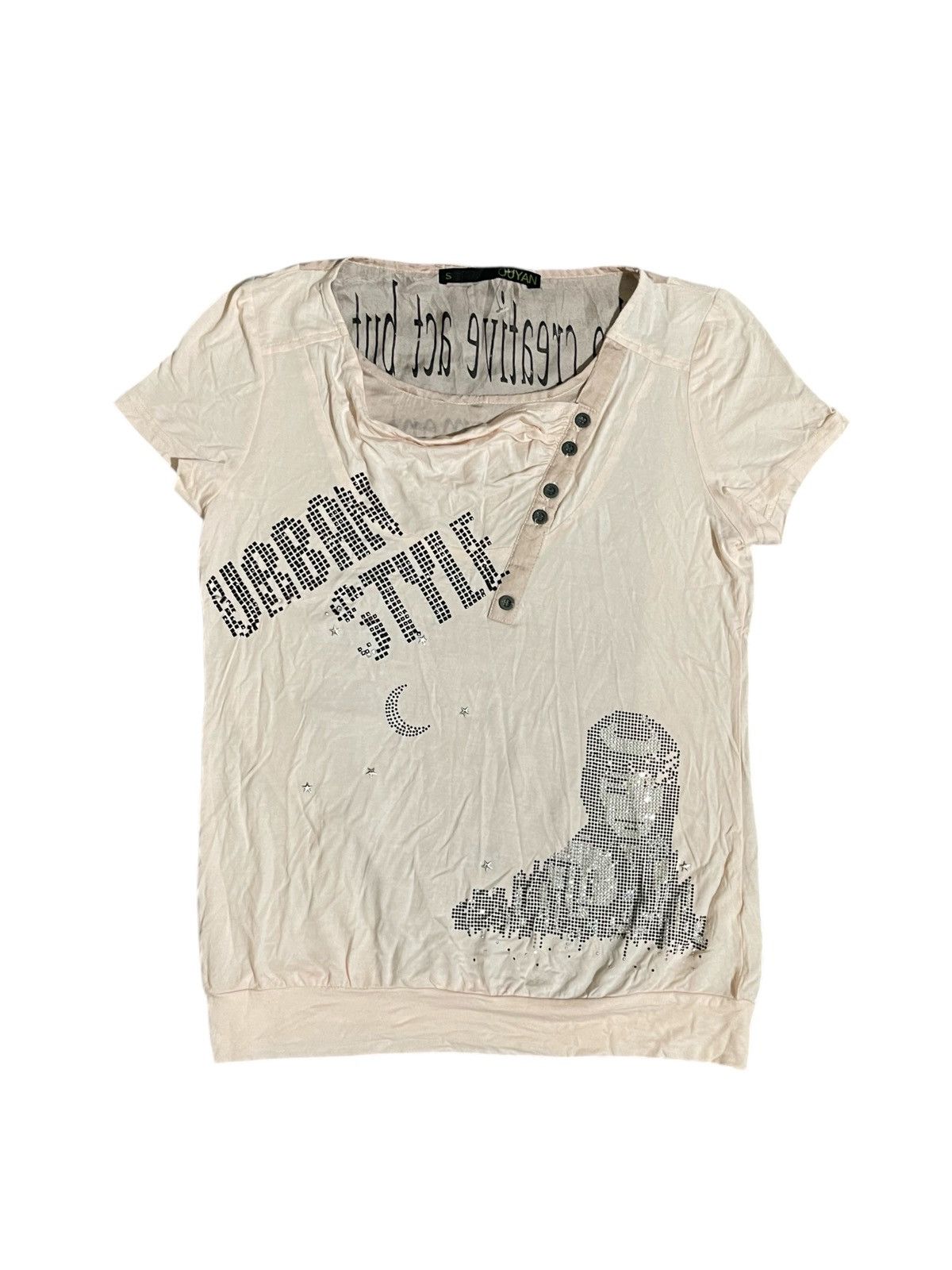 Japanese Brand Y2K Ouyan If Six Was Nine Style Poem T Shirt Size US S / EU 44-46 / 1 - 2 Thumbnail
