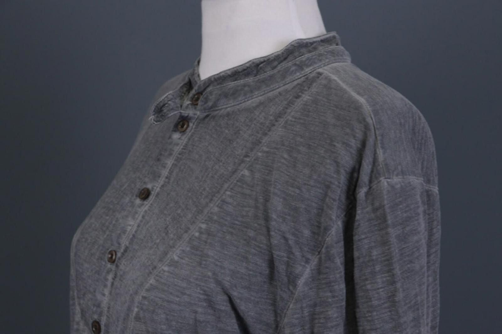 Thom Krom Thom Krom Gray Henley Lagenlook Tunic Blouse Shirt Size L Size L / US 10 / IT 46 - 6 Thumbnail